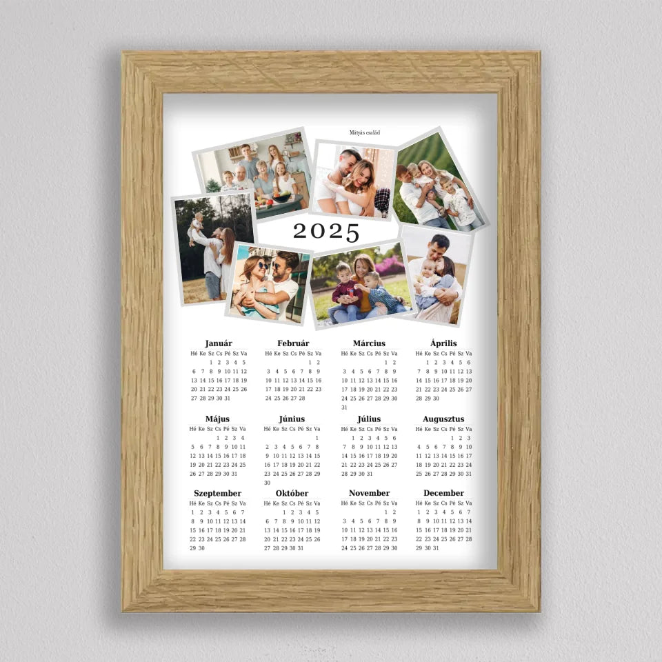 2025 Családi Naptár Fotó Kollázs