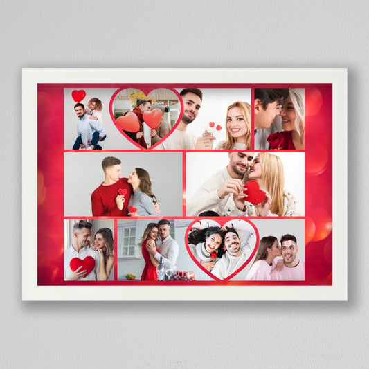 Valentin napi szerelmes fotókollázs