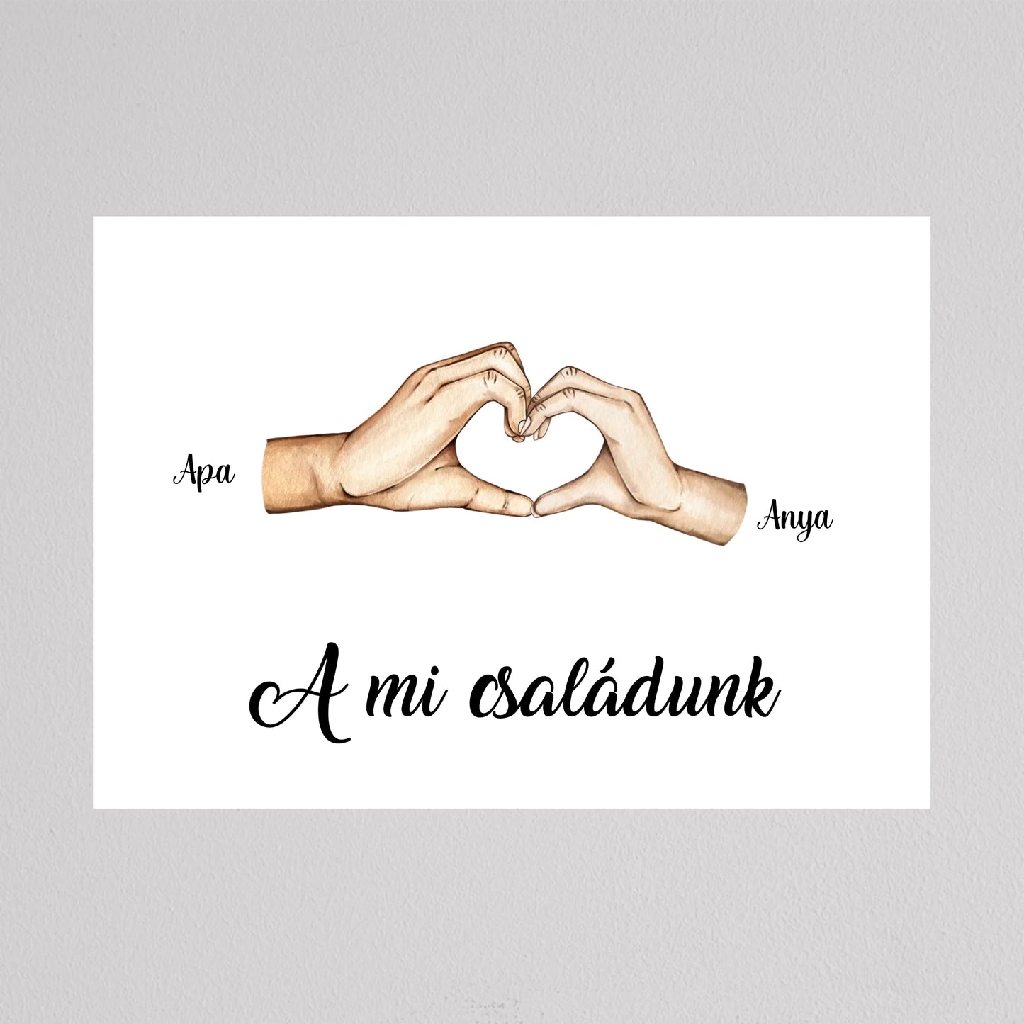 Családi kezek illusztráció