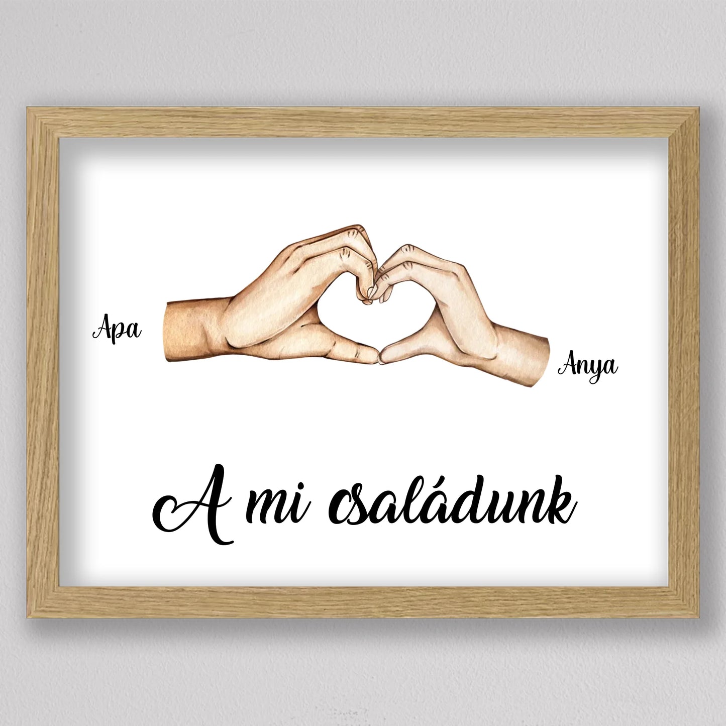 Családi kezek illusztráció