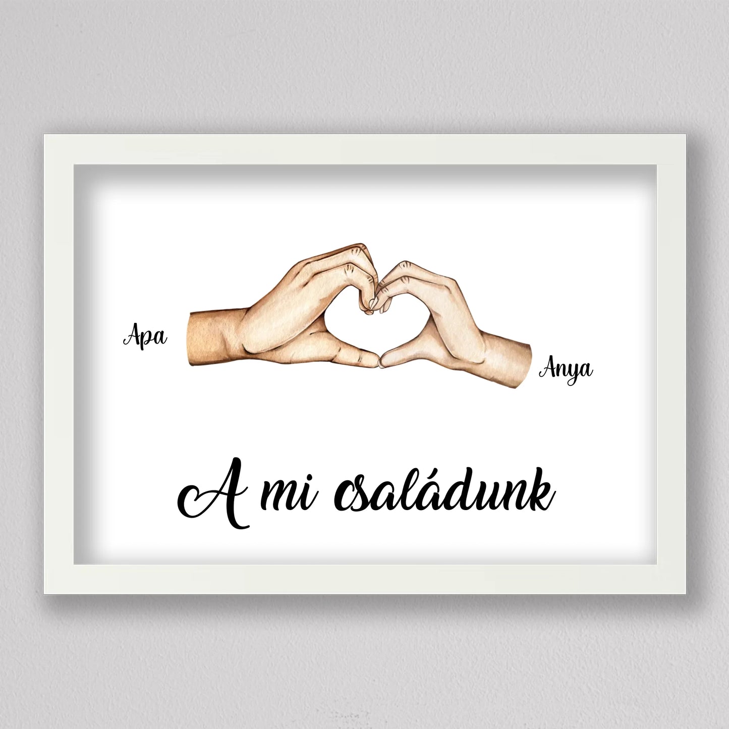 Családi kezek illusztráció