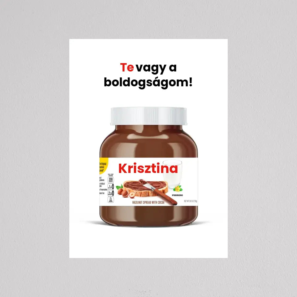 Saját neves Nutella illusztráció