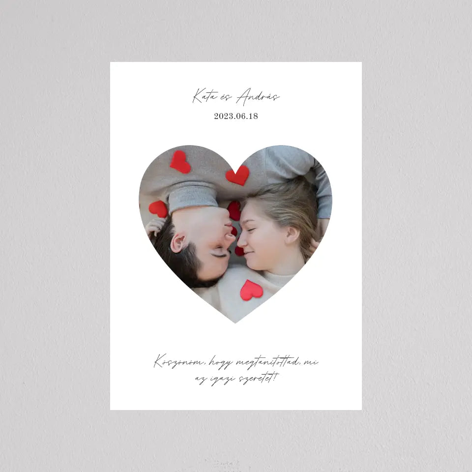 Szív alakú fotó kollázs