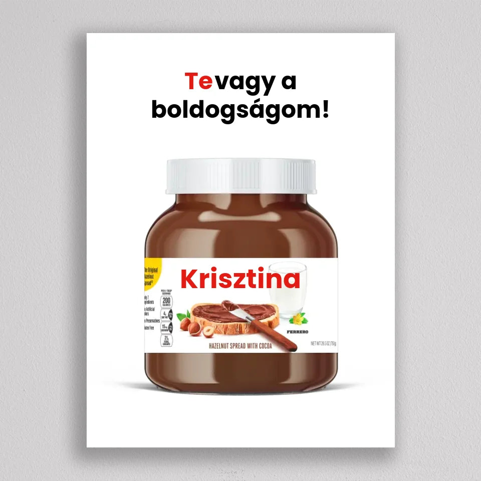 Saját neves Nutella illusztráció