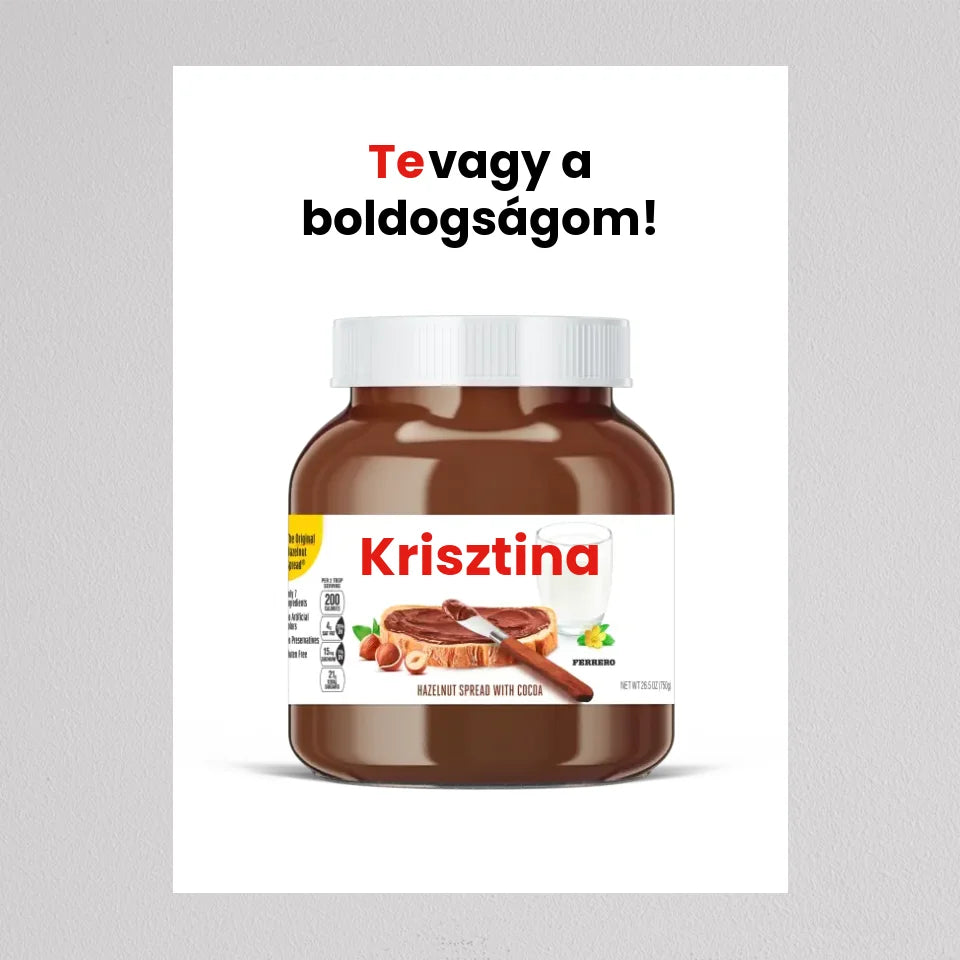 Saját neves Nutella illusztráció