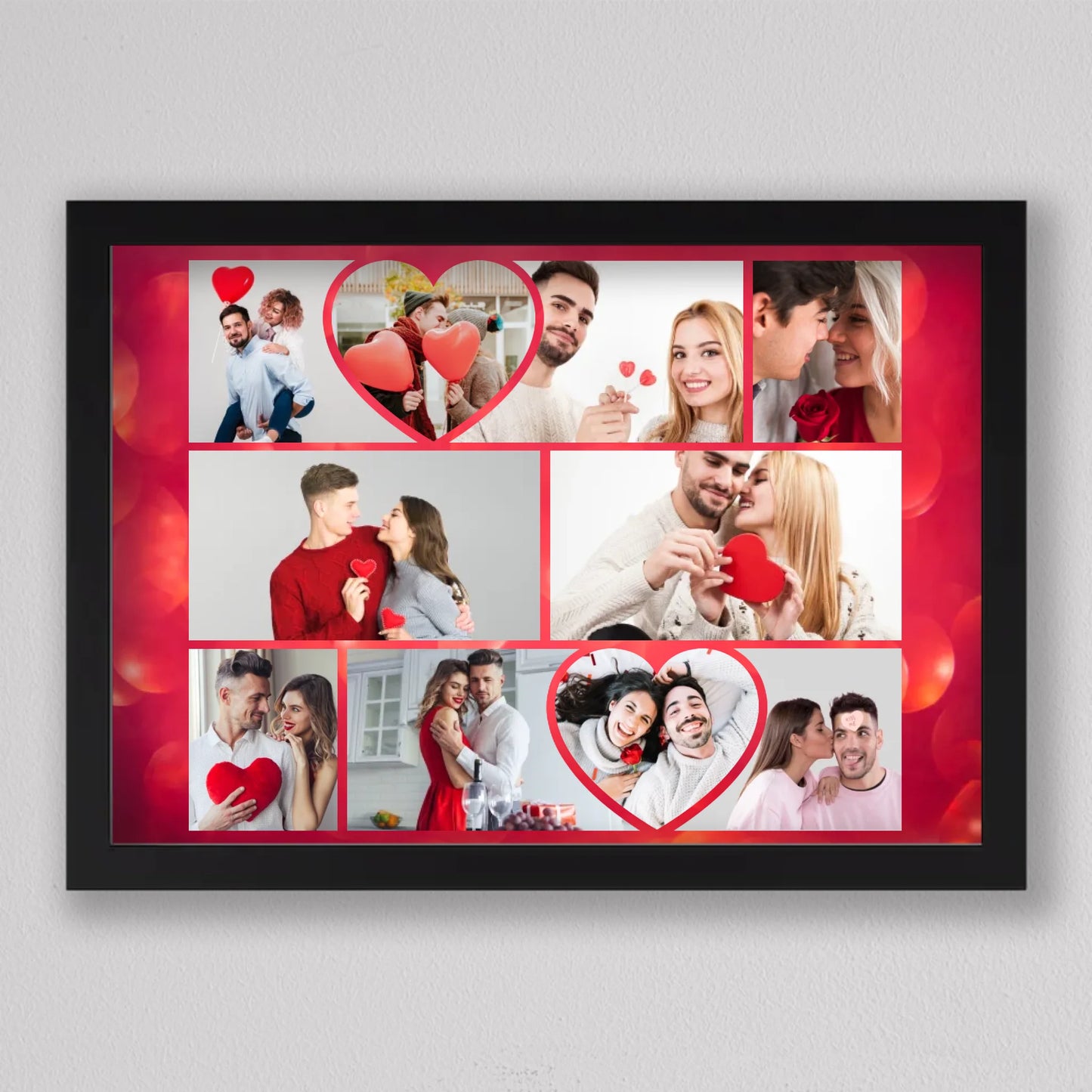 Valentin napi szerelmes fotókollázs