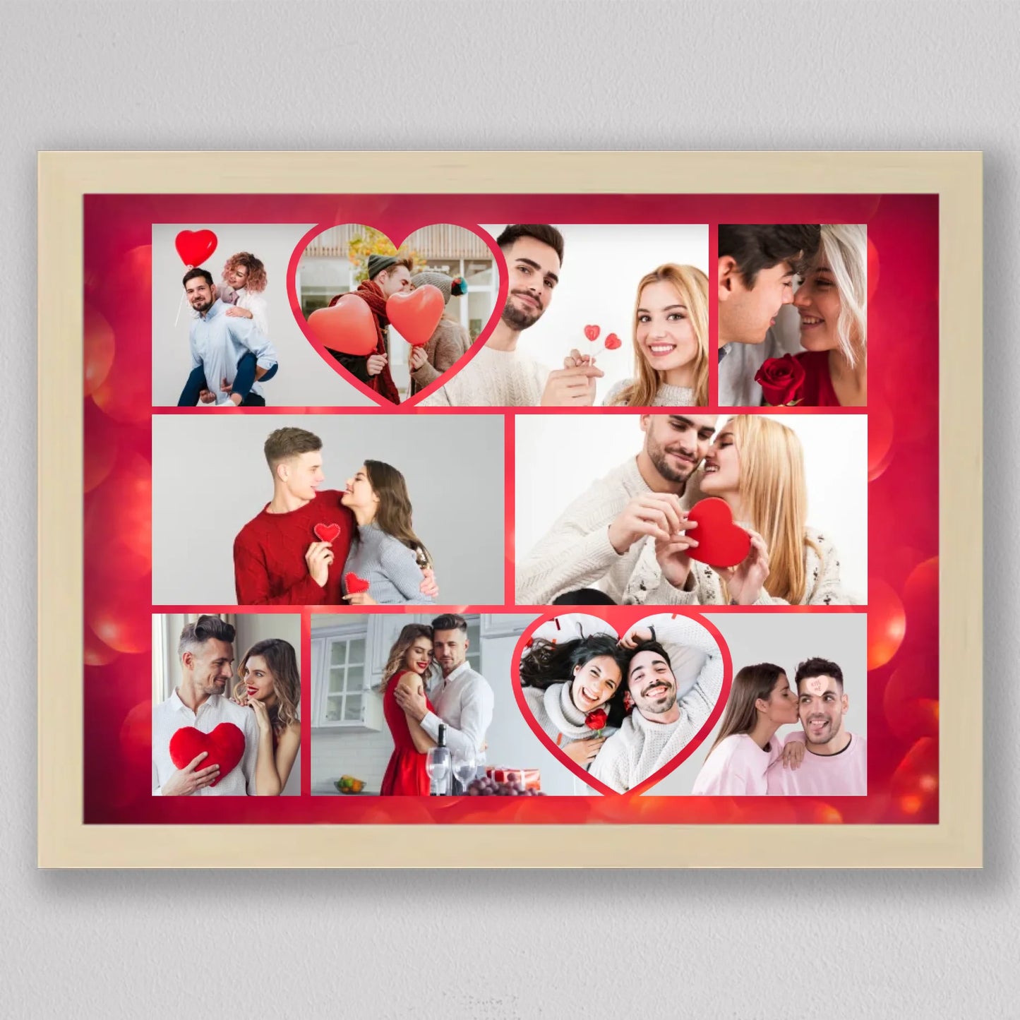 Valentin napi szerelmes fotókollázs