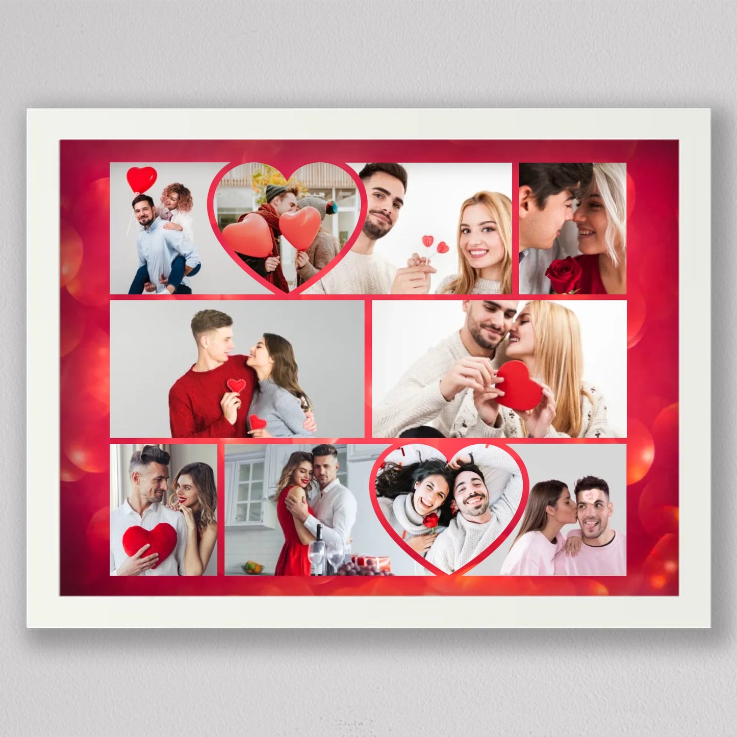 Valentin napi szerelmes fotókollázs