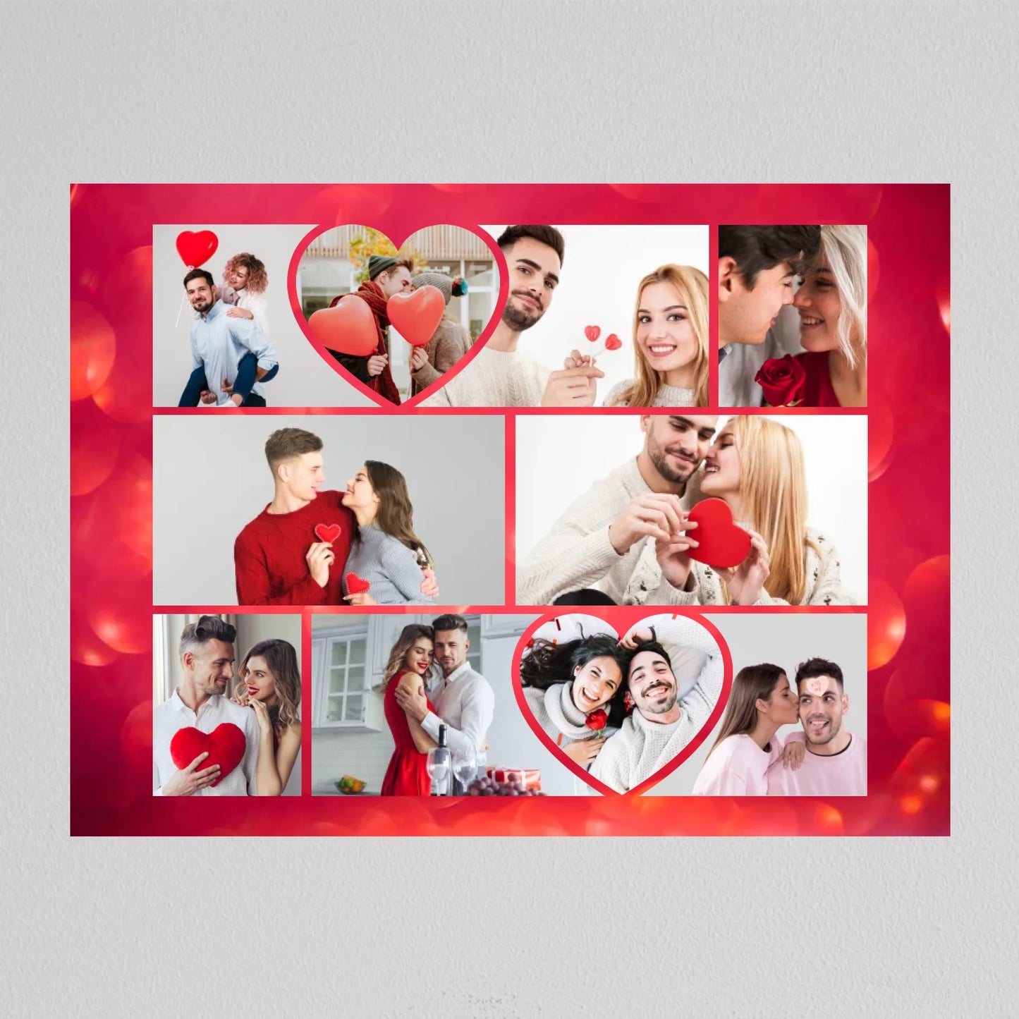 Valentin napi szerelmes fotókollázs