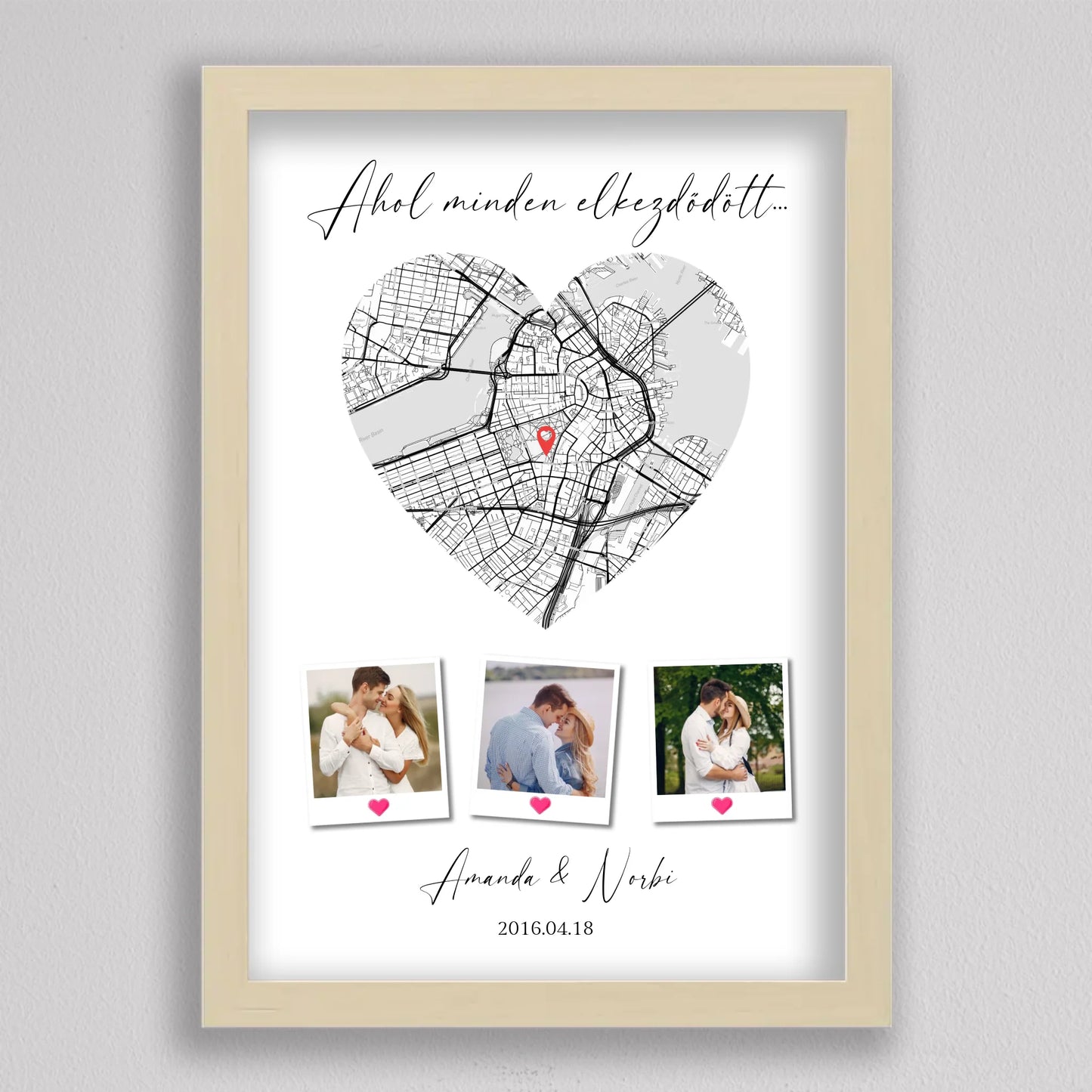 Életünk legfontosabb pillanati térkép és fotókollázs