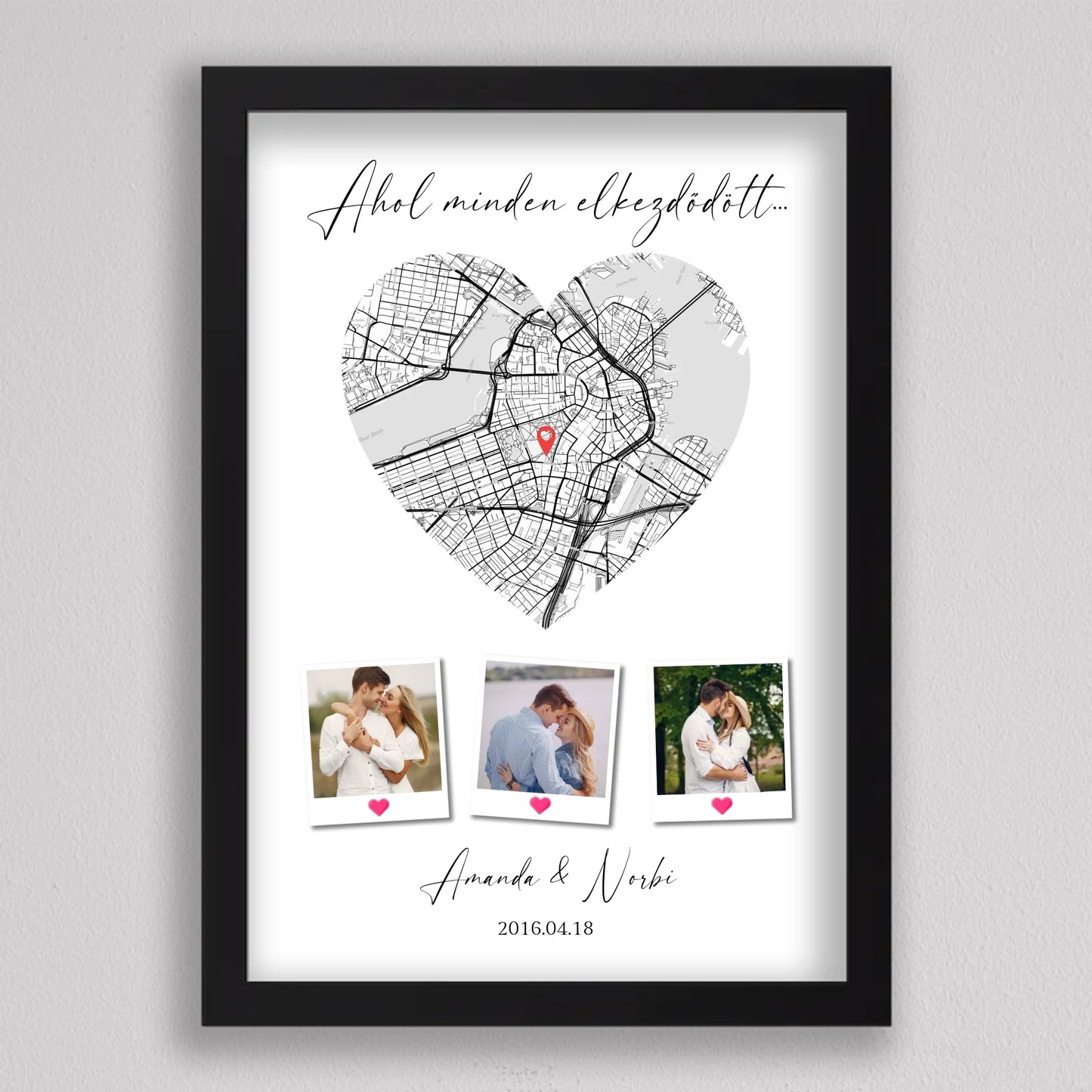 Életünk legfontosabb pillanati térkép és fotókollázs