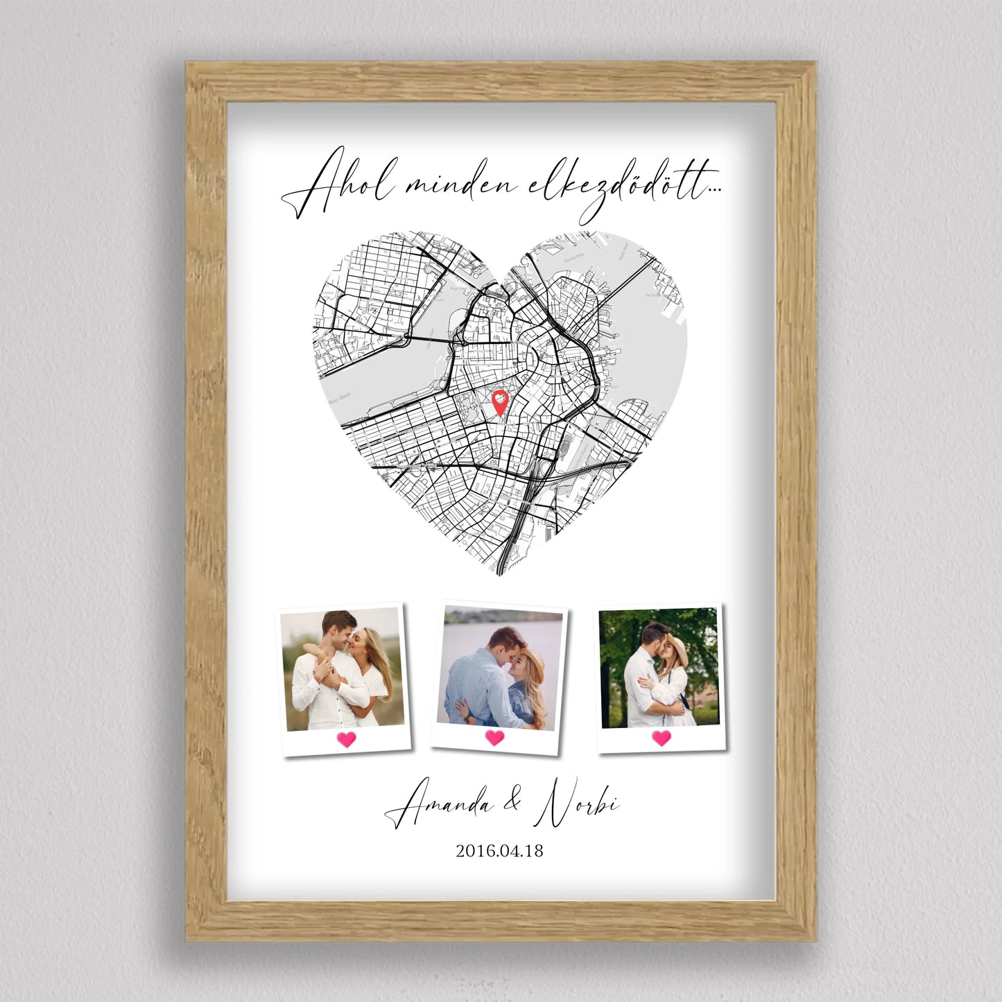 Életünk legfontosabb pillanati térkép és fotókollázs