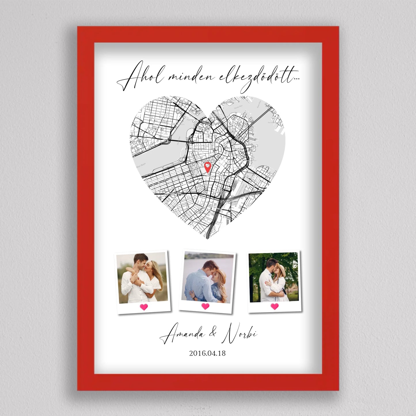 Életünk legfontosabb pillanati térkép és fotókollázs