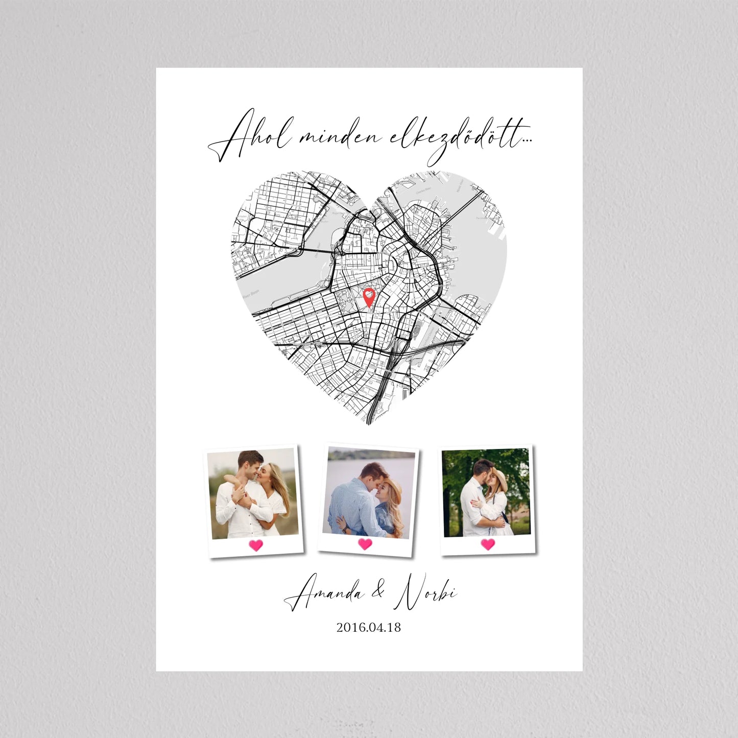 Életünk legfontosabb pillanati térkép és fotókollázs