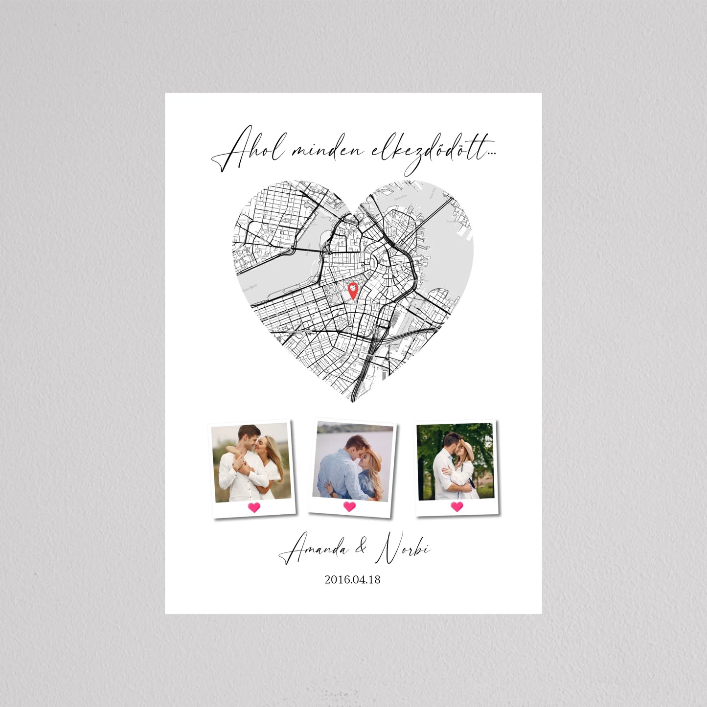 Életünk legfontosabb pillanati térkép és fotókollázs