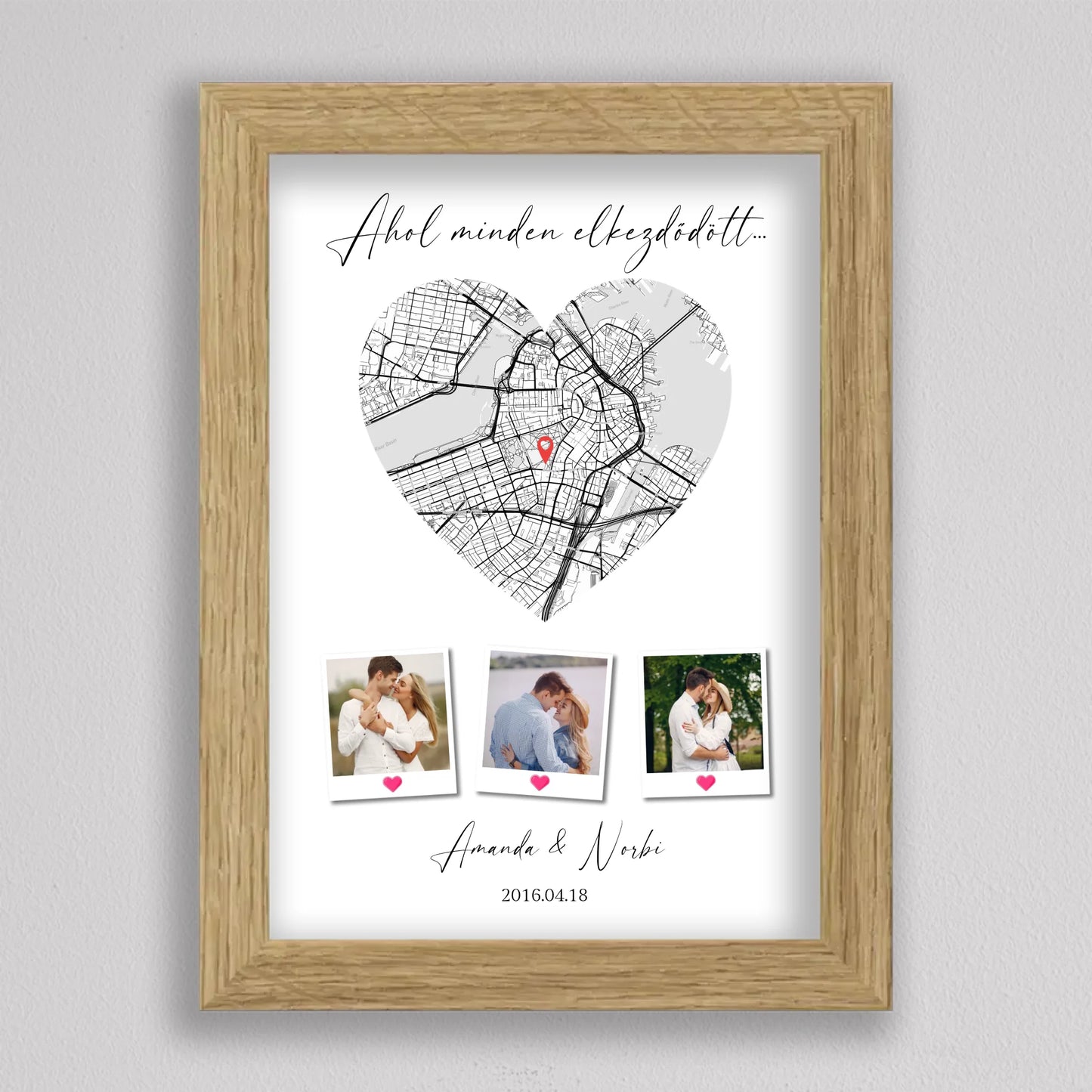 Életünk legfontosabb pillanati térkép és fotókollázs