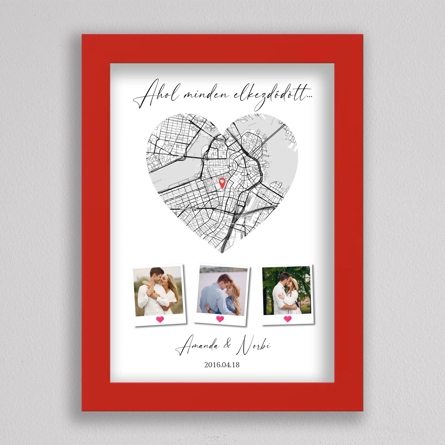 Életünk legfontosabb pillanati térkép és fotókollázs