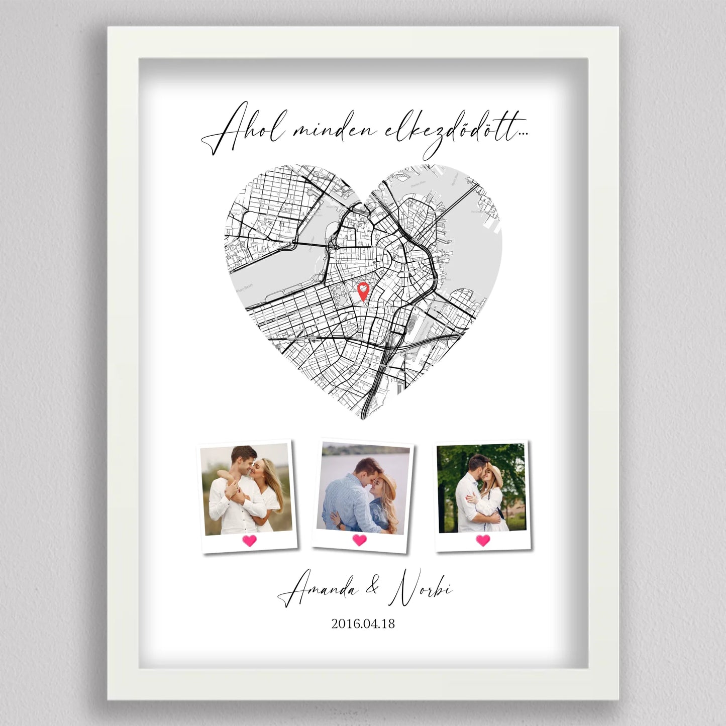 Életünk legfontosabb pillanati térkép és fotókollázs