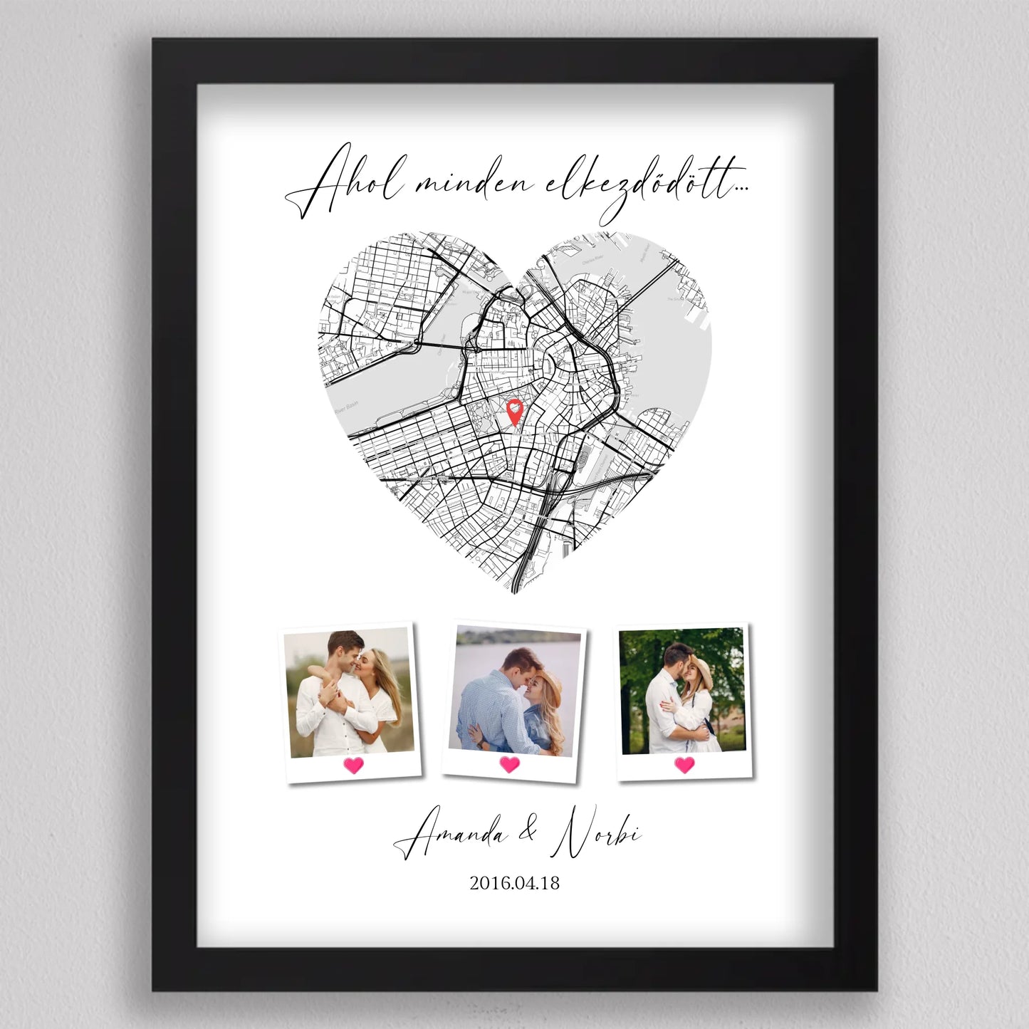 Életünk legfontosabb pillanati térkép és fotókollázs