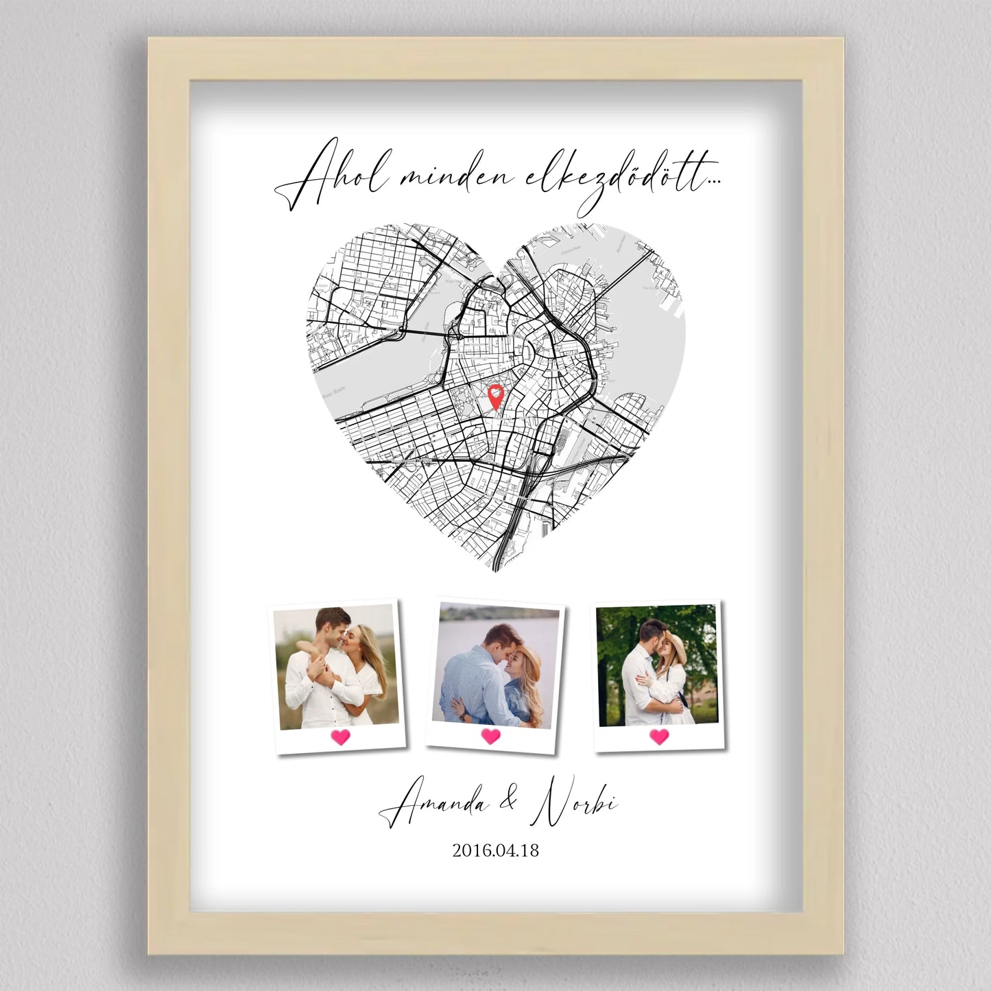 Életünk legfontosabb pillanati térkép és fotókollázs