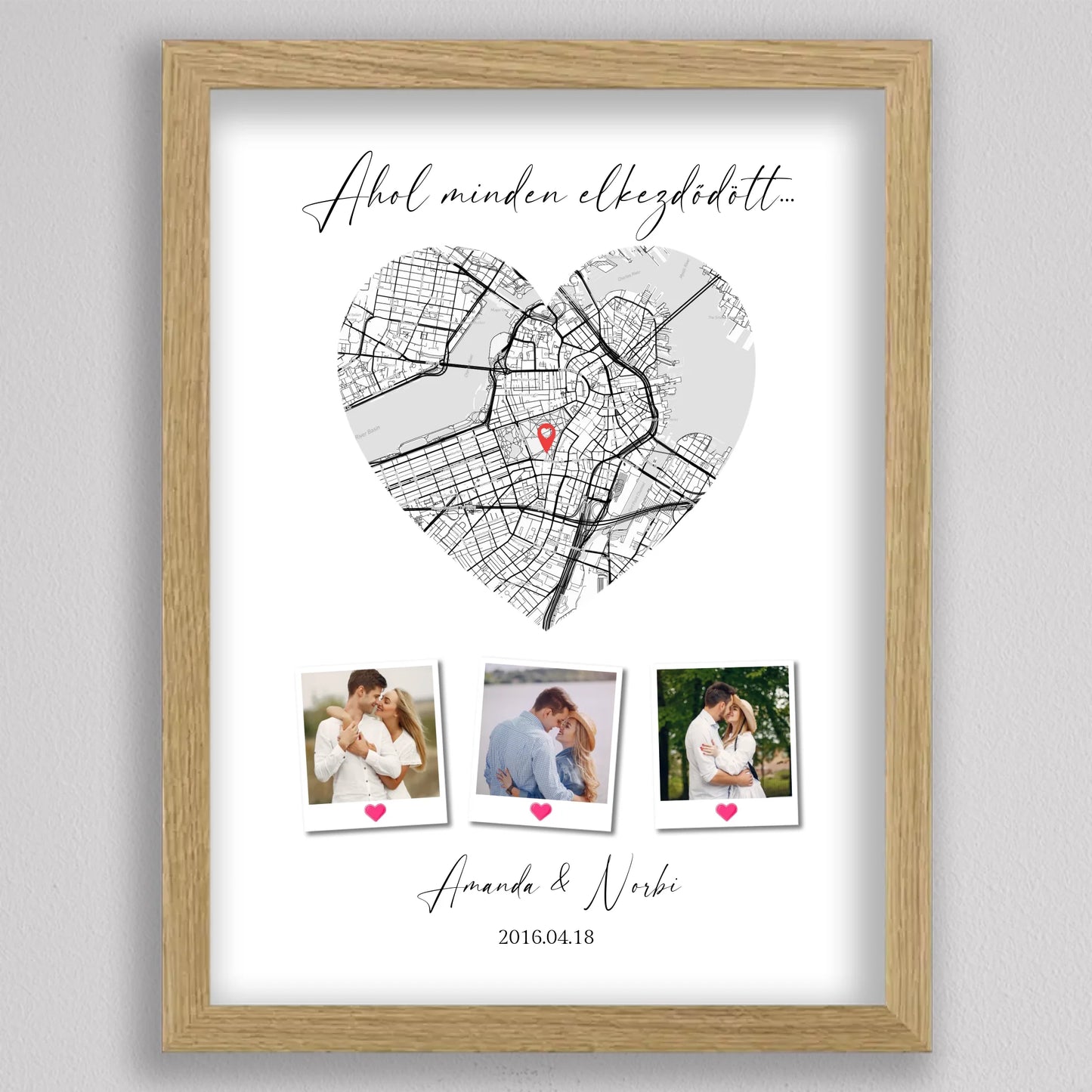 Életünk legfontosabb pillanati térkép és fotókollázs