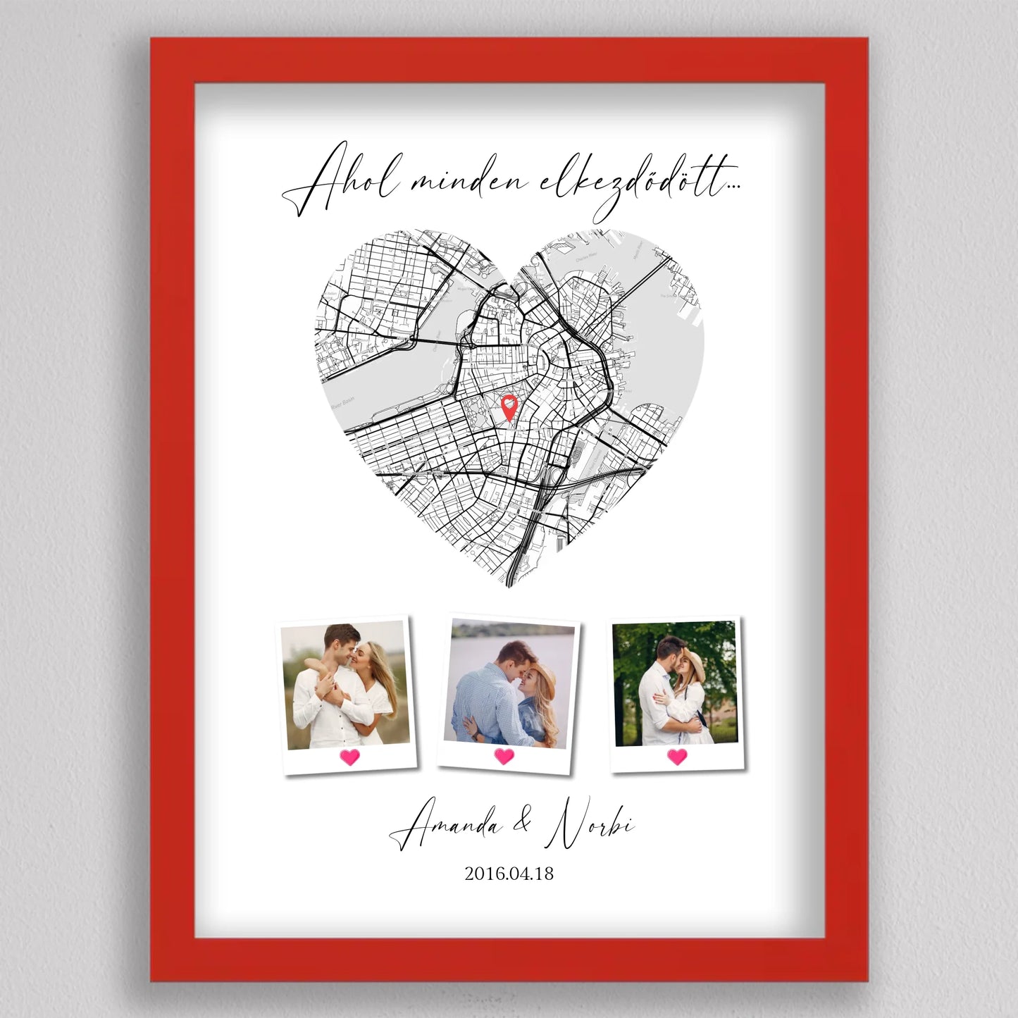 Életünk legfontosabb pillanati térkép és fotókollázs