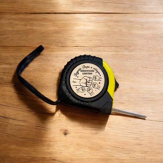Egyedi, személyre szabható mérőszalag papáknak, nagypapáknak - 5 méteres
