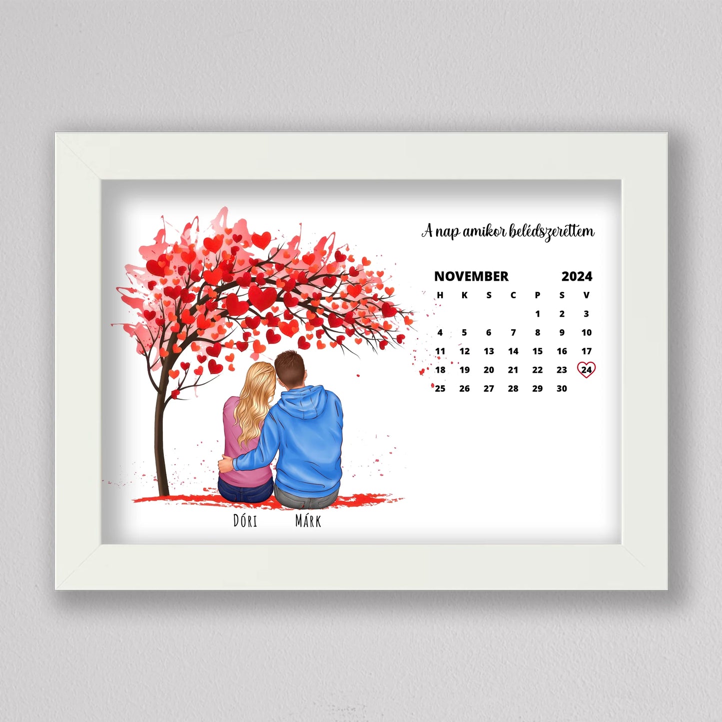 Szerelmünk kezdete, évfordulós illusztráció