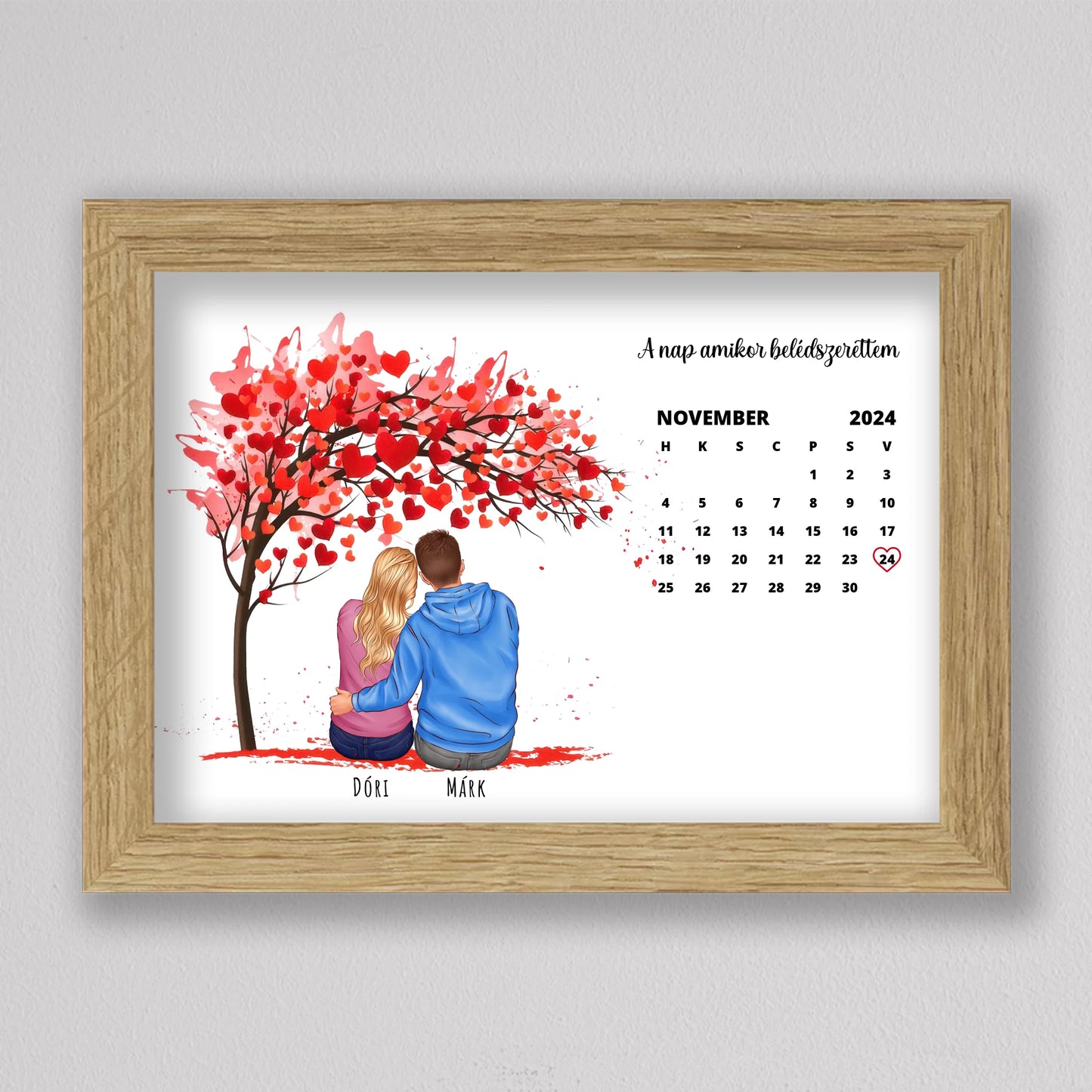 Szerelmünk kezdete, évfordulós illusztráció