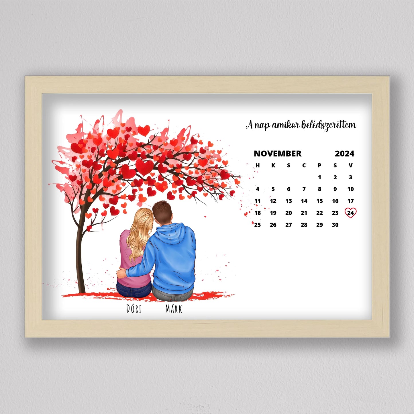 Szerelmünk kezdete, évfordulós illusztráció