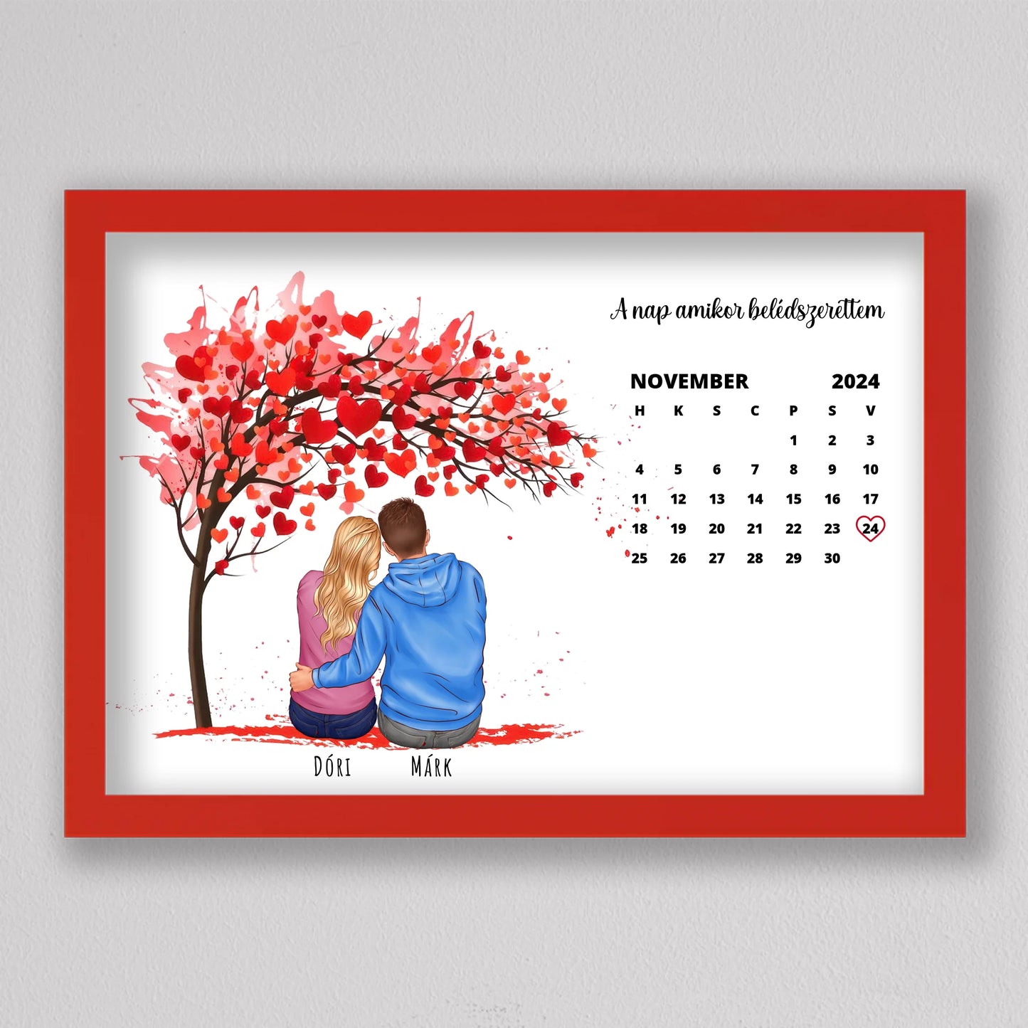 Szerelmünk kezdete, évfordulós illusztráció