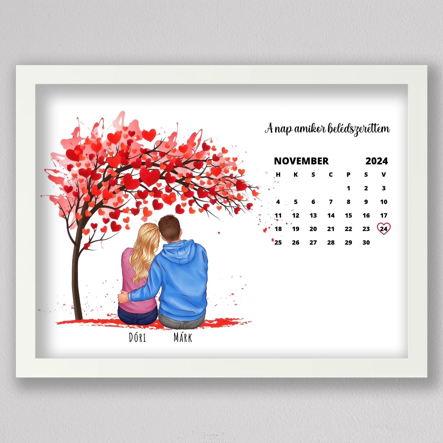 Szerelmünk kezdete, évfordulós illusztráció