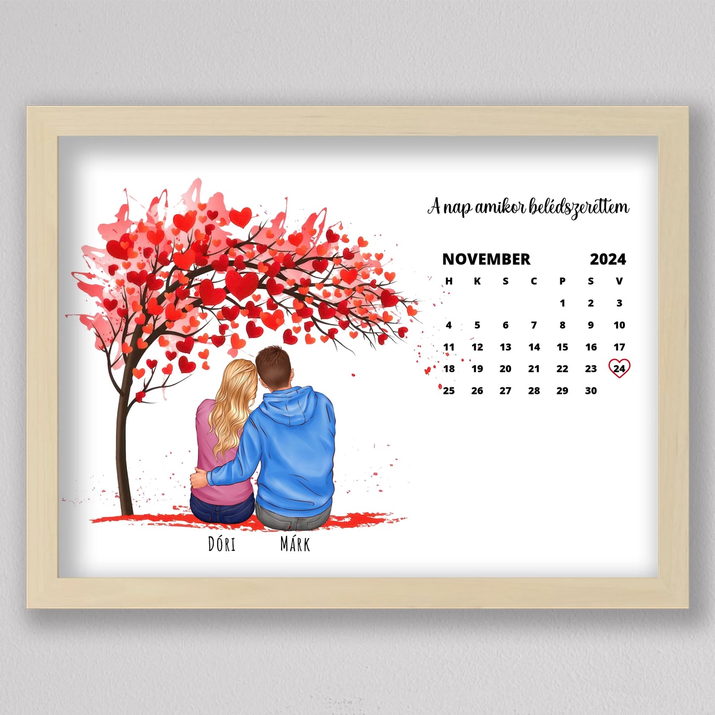 Szerelmünk kezdete, évfordulós illusztráció