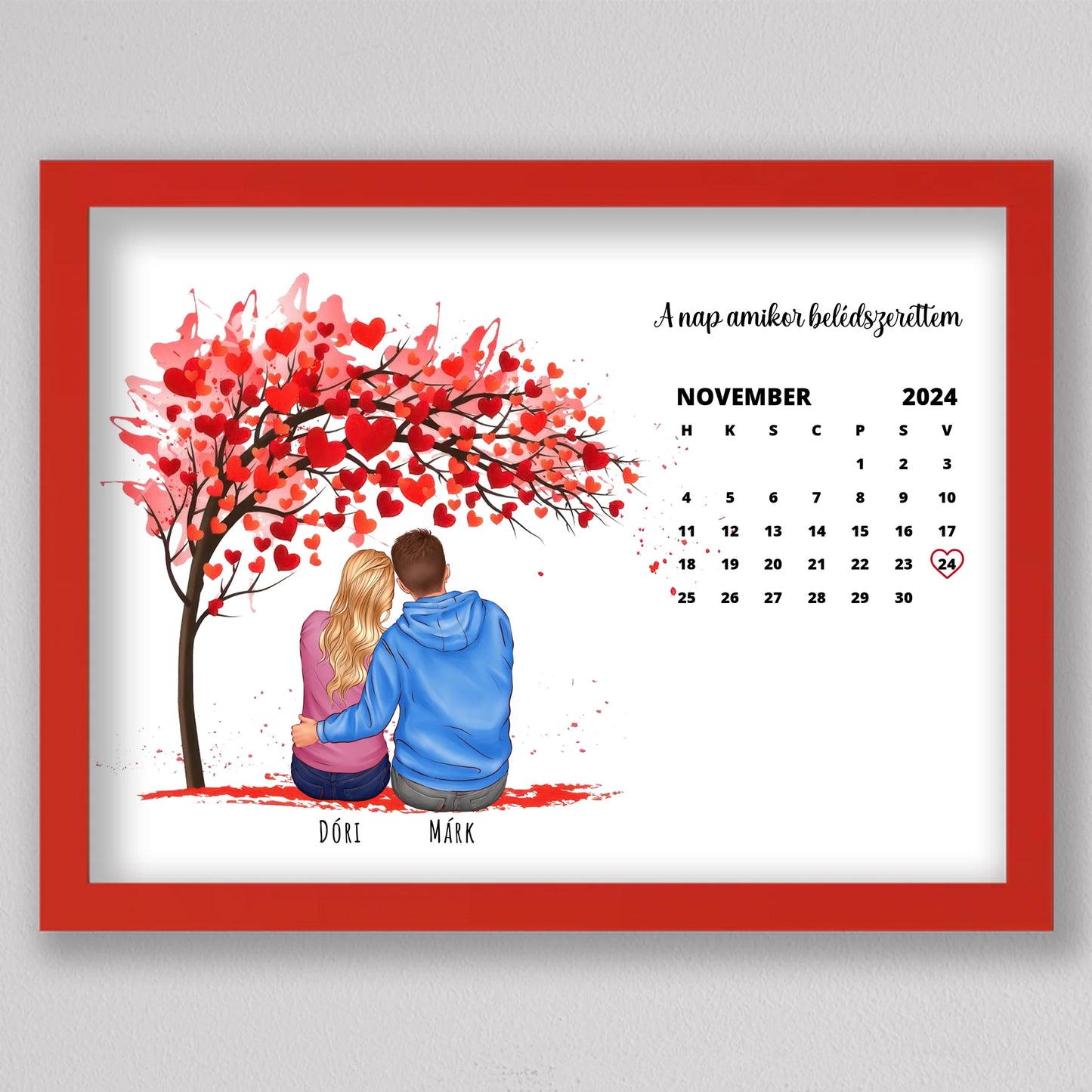 Szerelmünk kezdete, évfordulós illusztráció