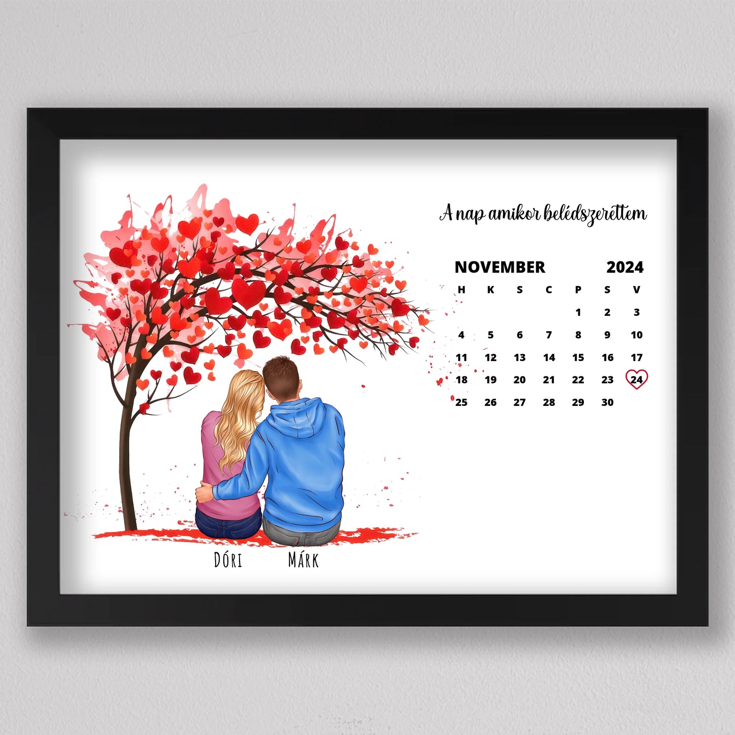 Szerelmünk kezdete, évfordulós illusztráció