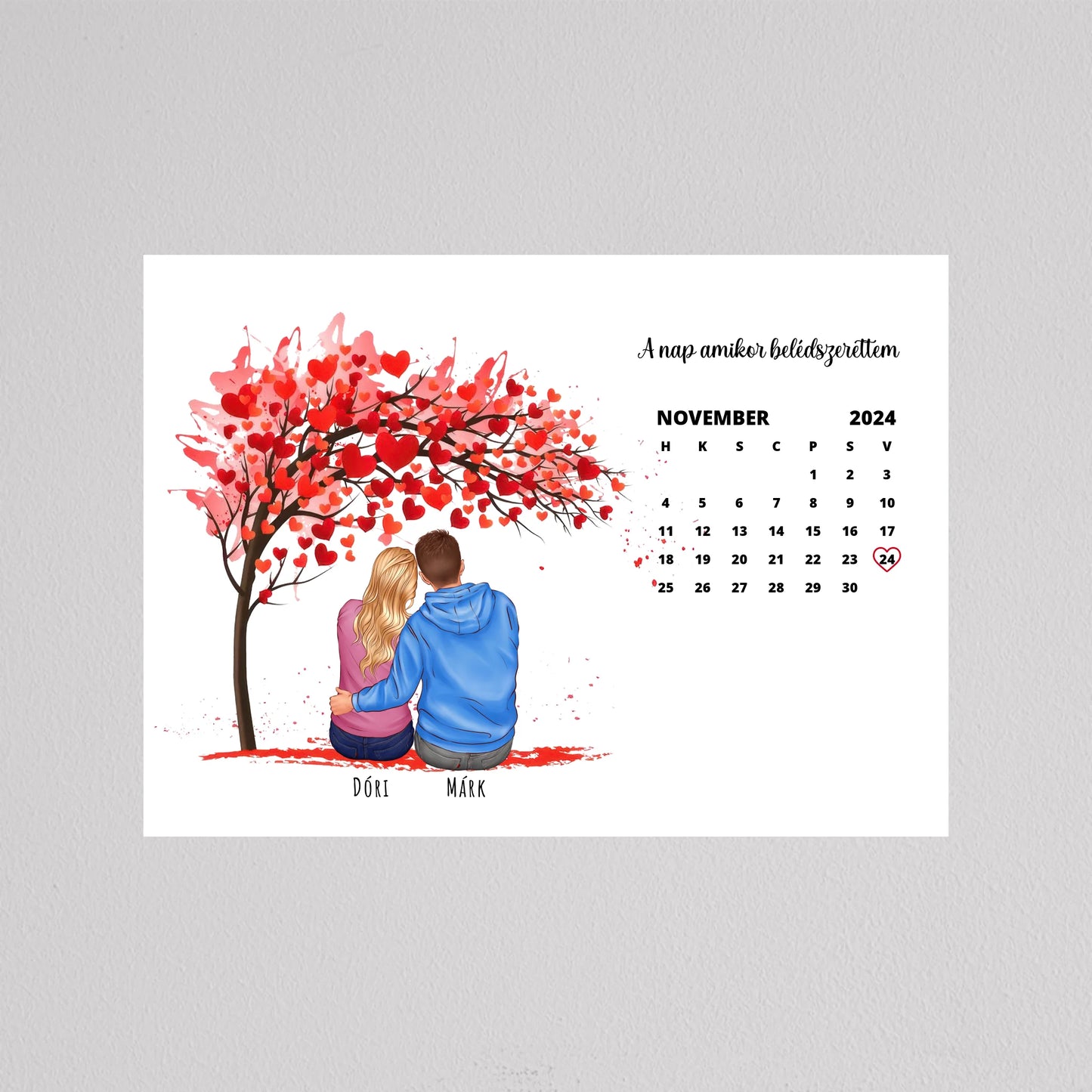 Szerelmünk kezdete, évfordulós illusztráció