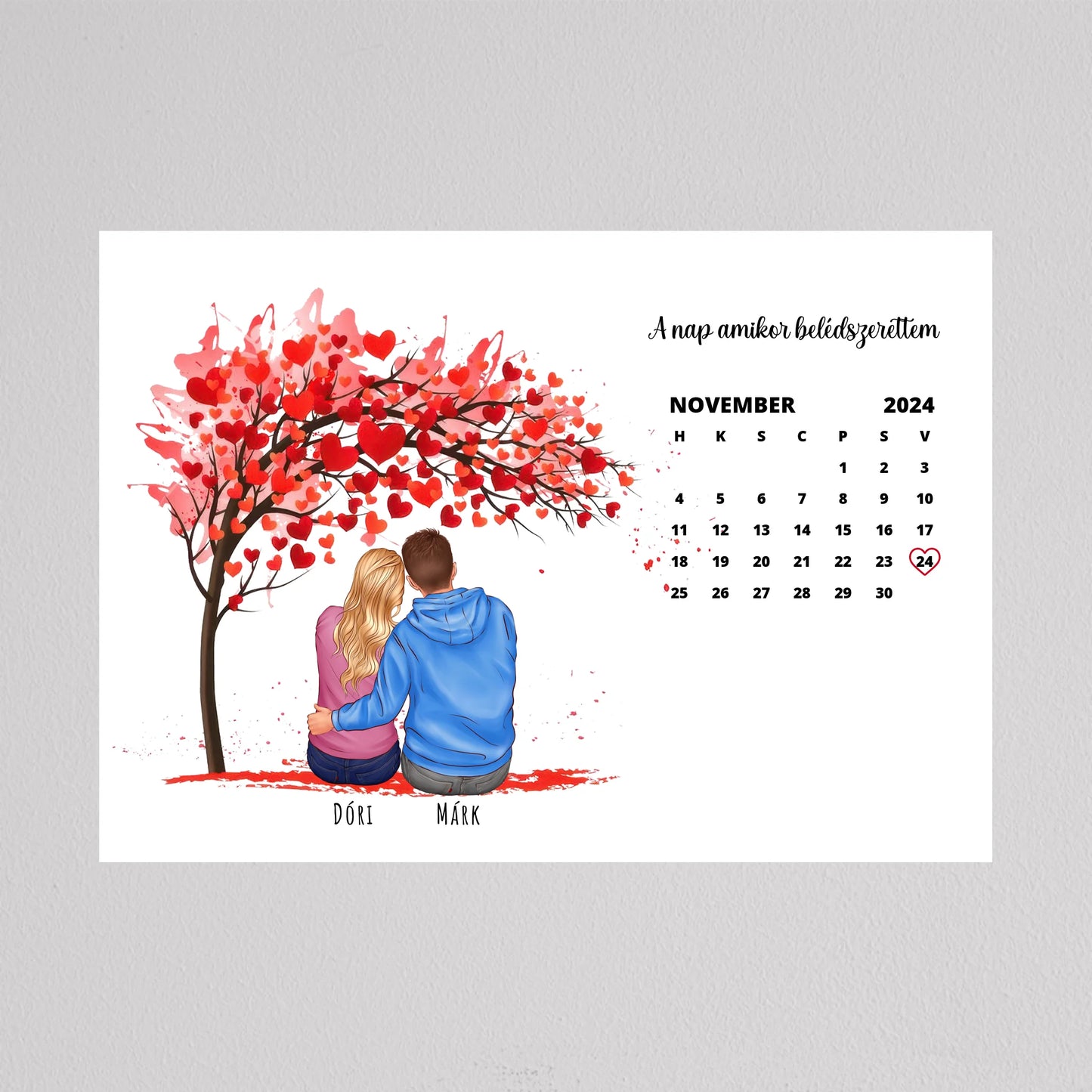 Szerelmünk kezdete, évfordulós illusztráció