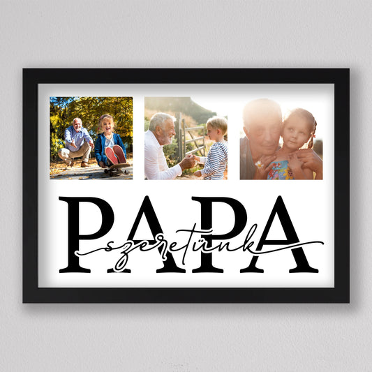Szeretlek PAPA - közös pillanatok fotókollázs