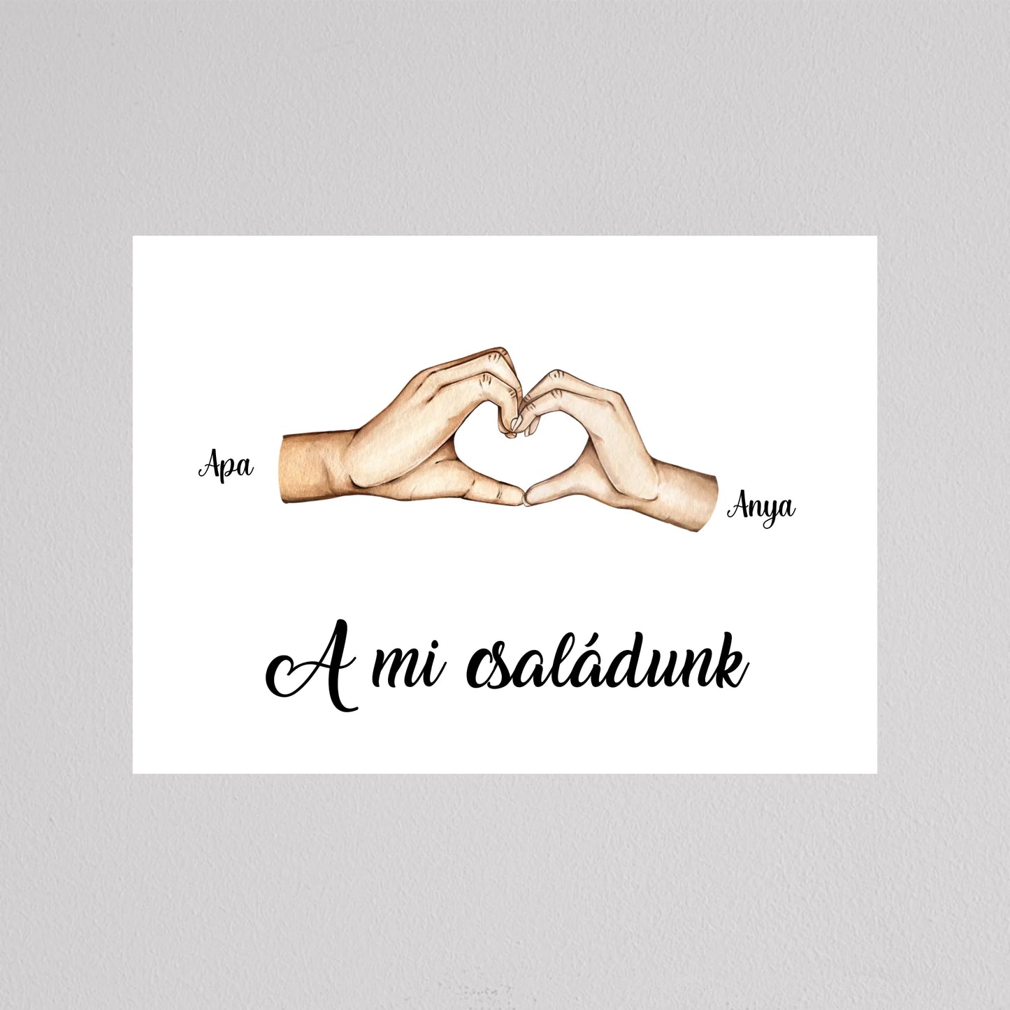 Családi kezek illusztráció