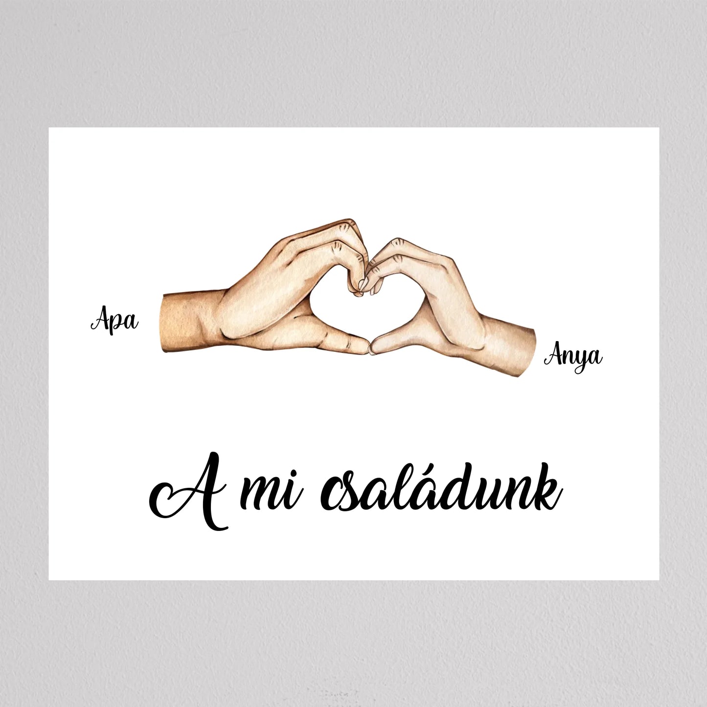 Családi kezek illusztráció