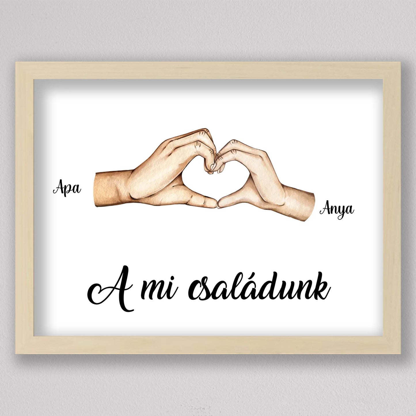 Családi kezek illusztráció