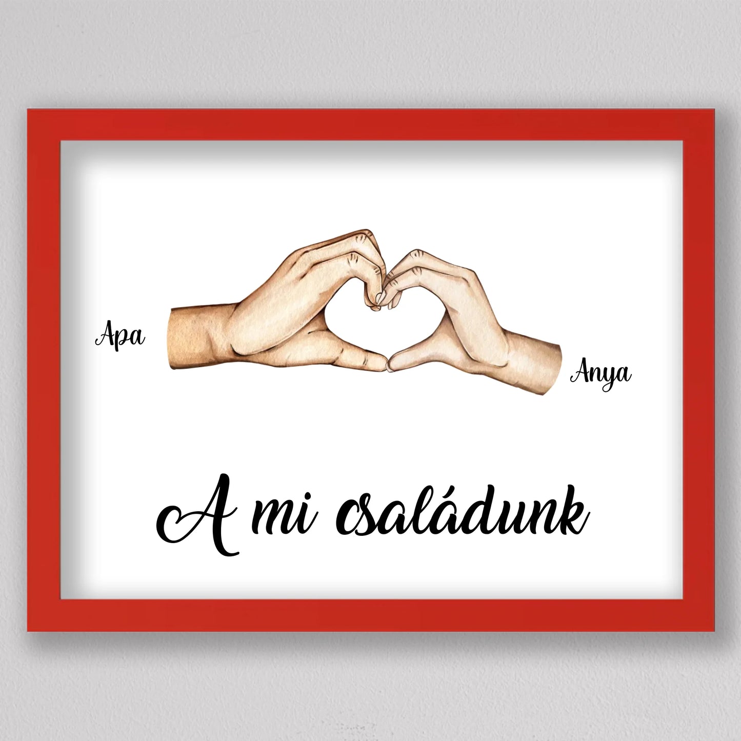 Családi kezek illusztráció