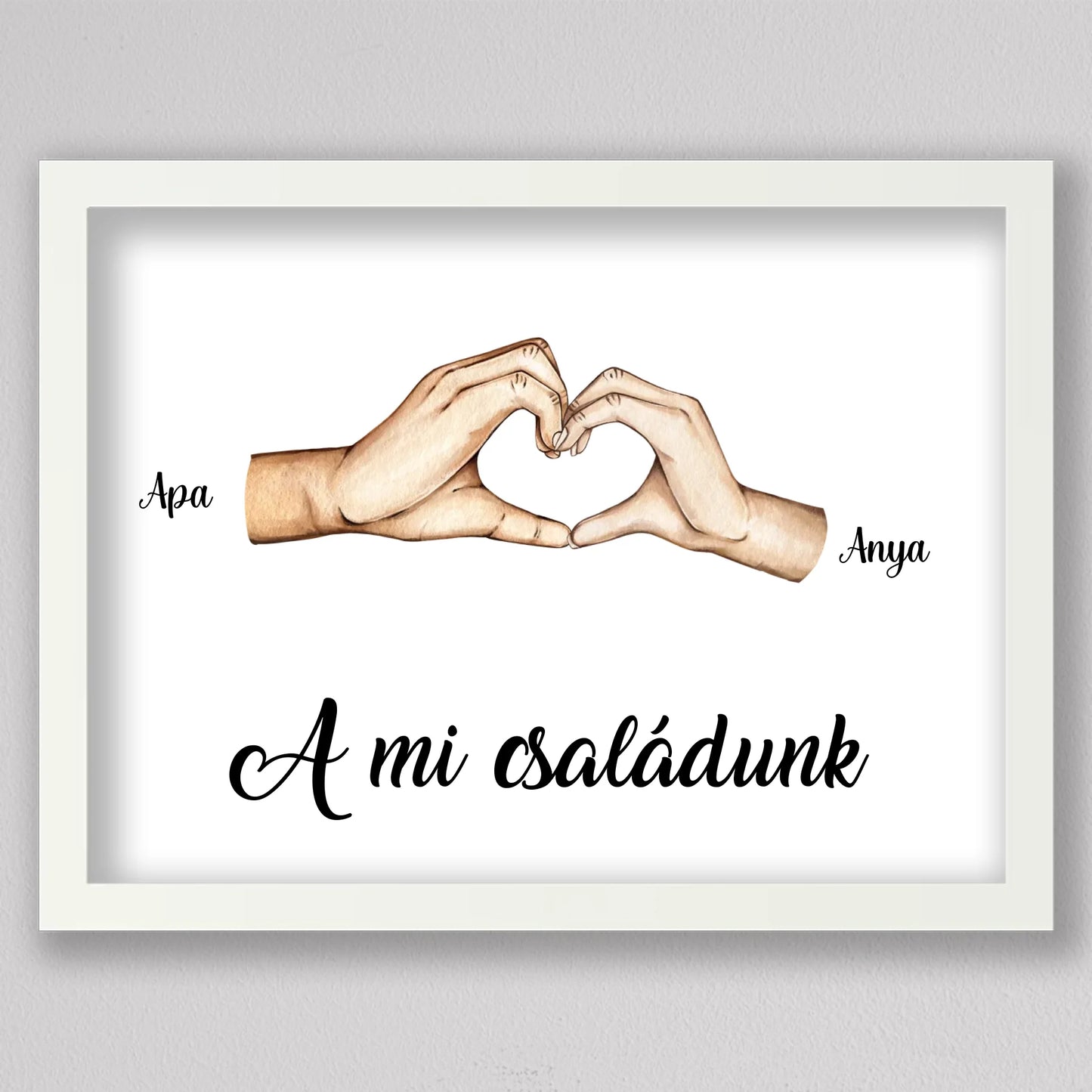 Családi kezek illusztráció