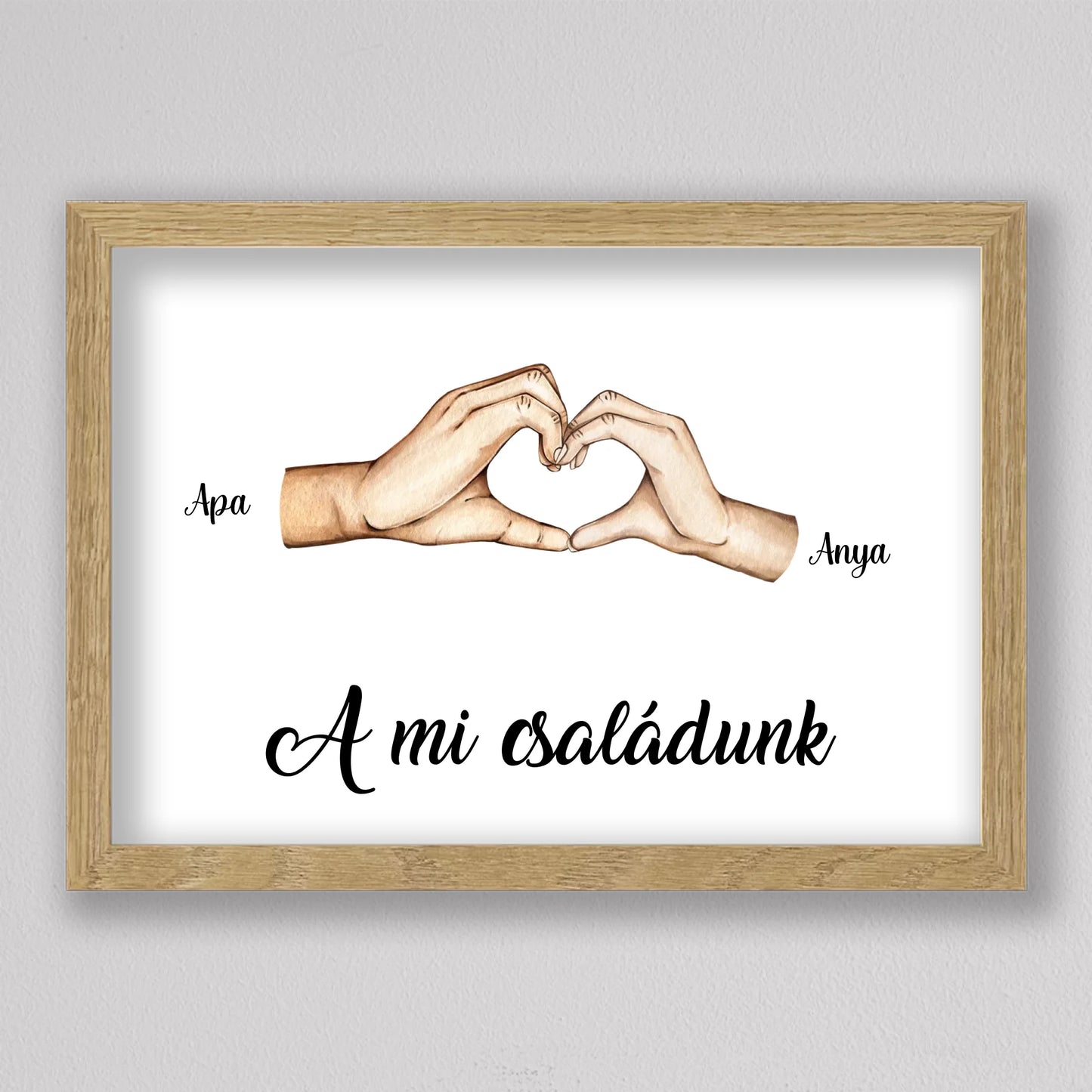 Családi kezek illusztráció