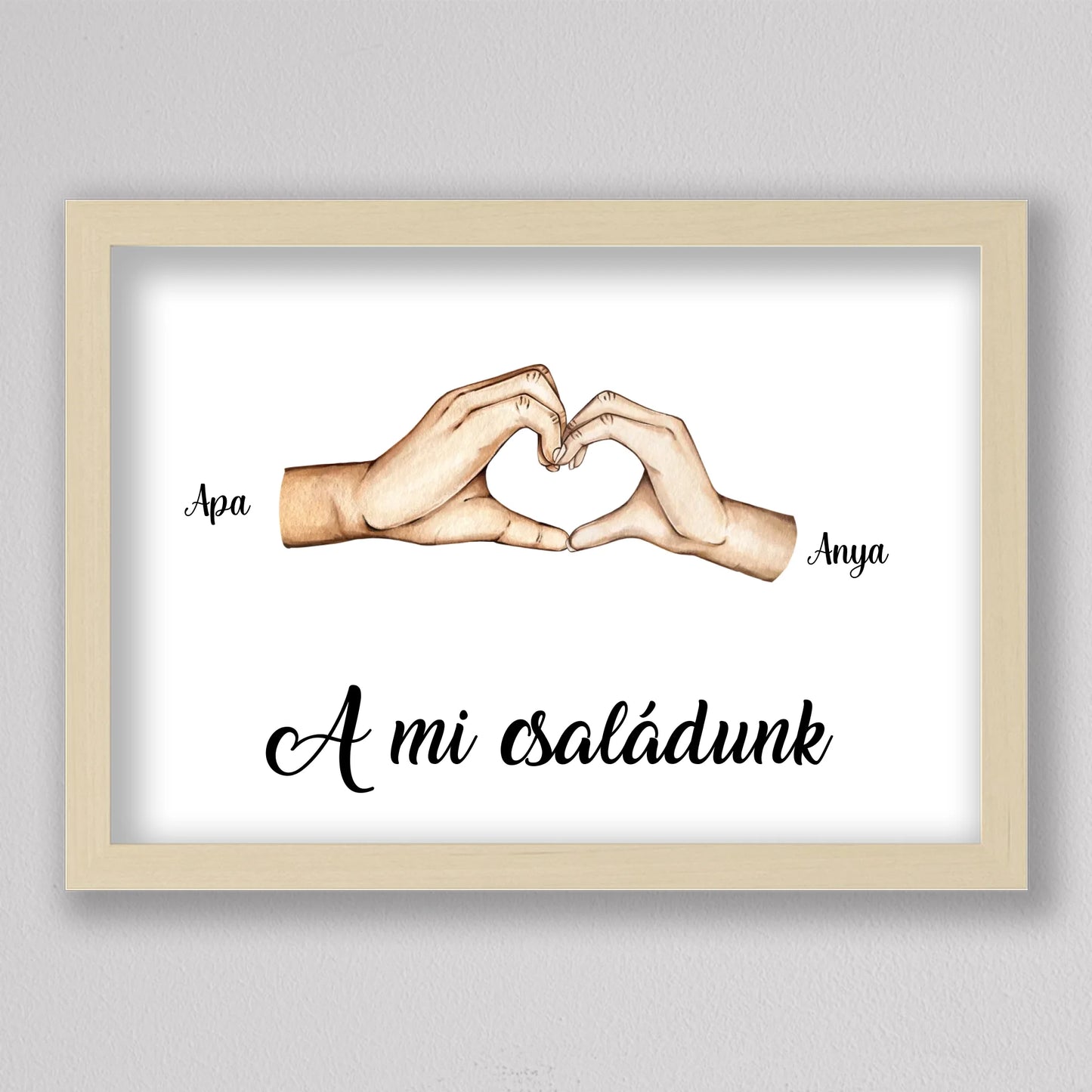 Családi kezek illusztráció