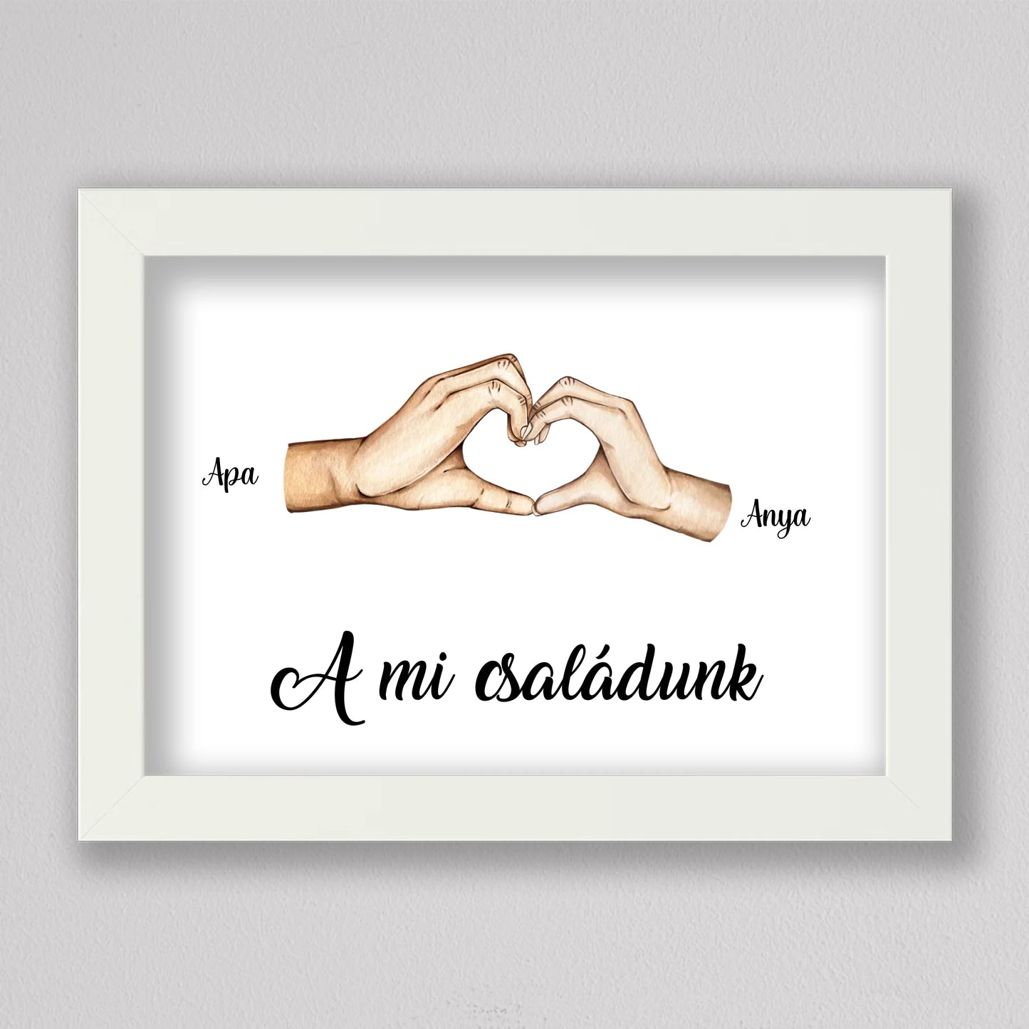 Családi kezek illusztráció