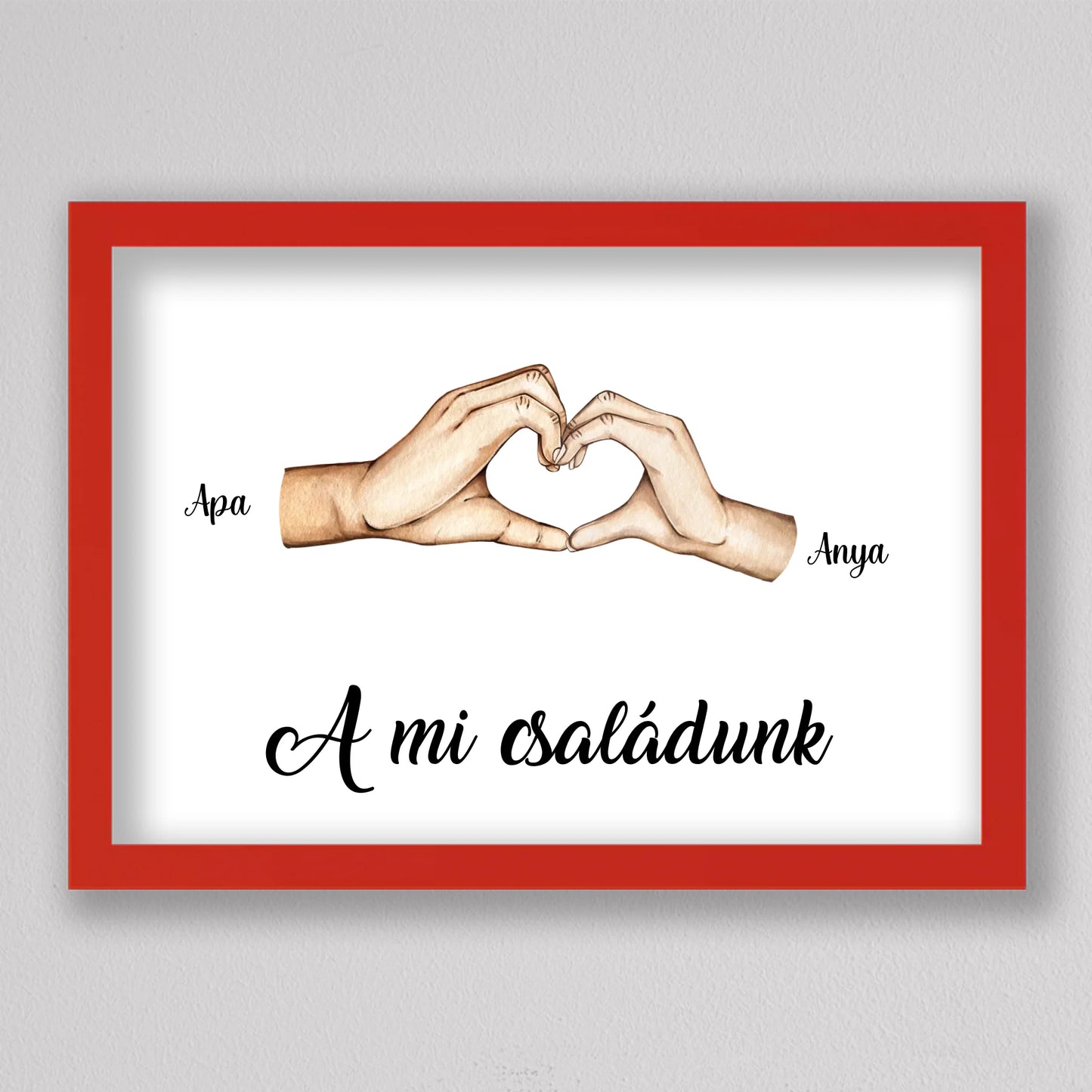 Családi kezek illusztráció