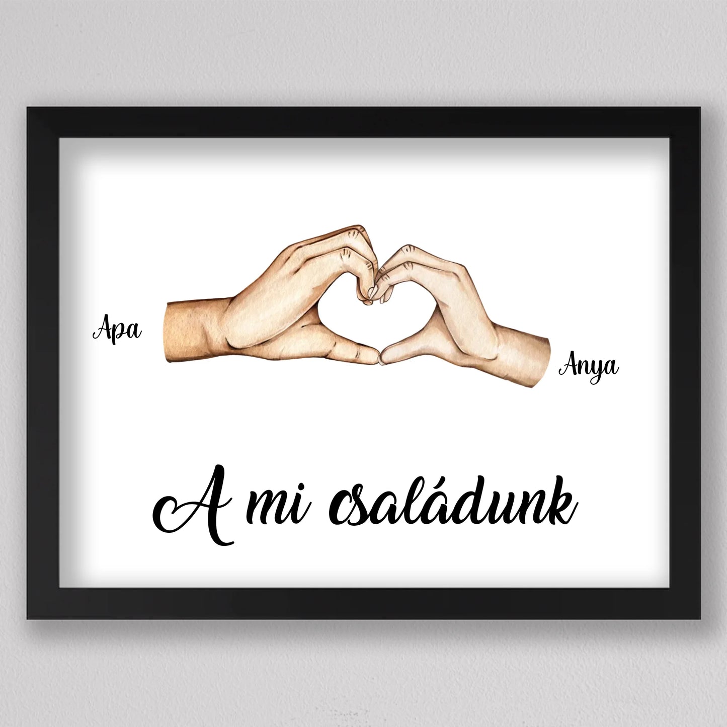 Családi kezek illusztráció