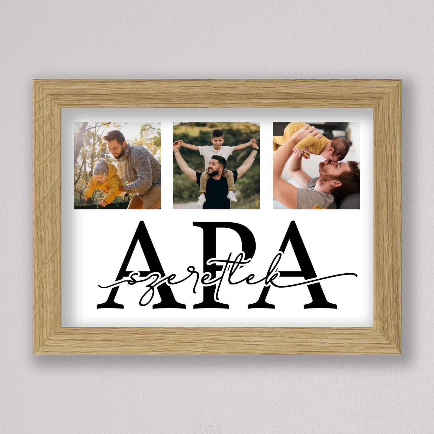 Szeretlek APA - közös pillanatok fotókollázs