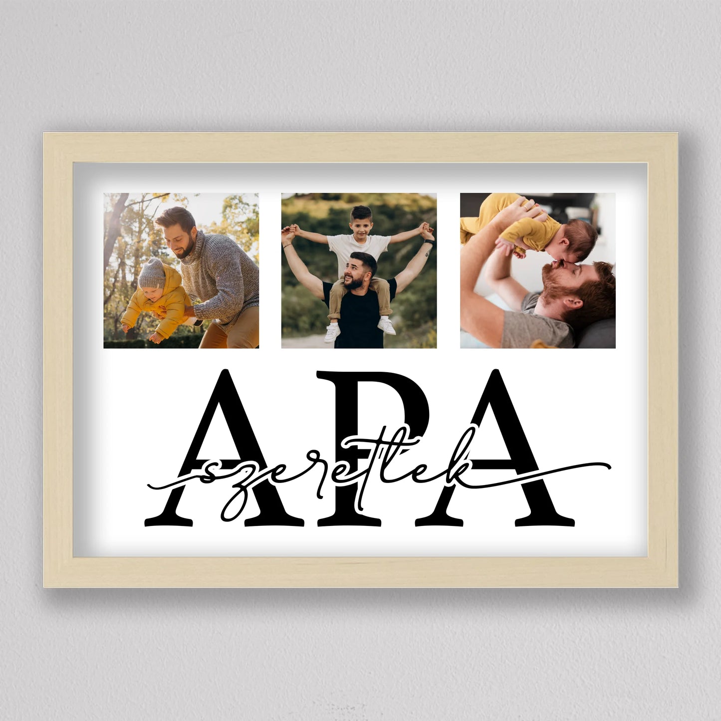 Szeretlek APA - közös pillanatok fotókollázs